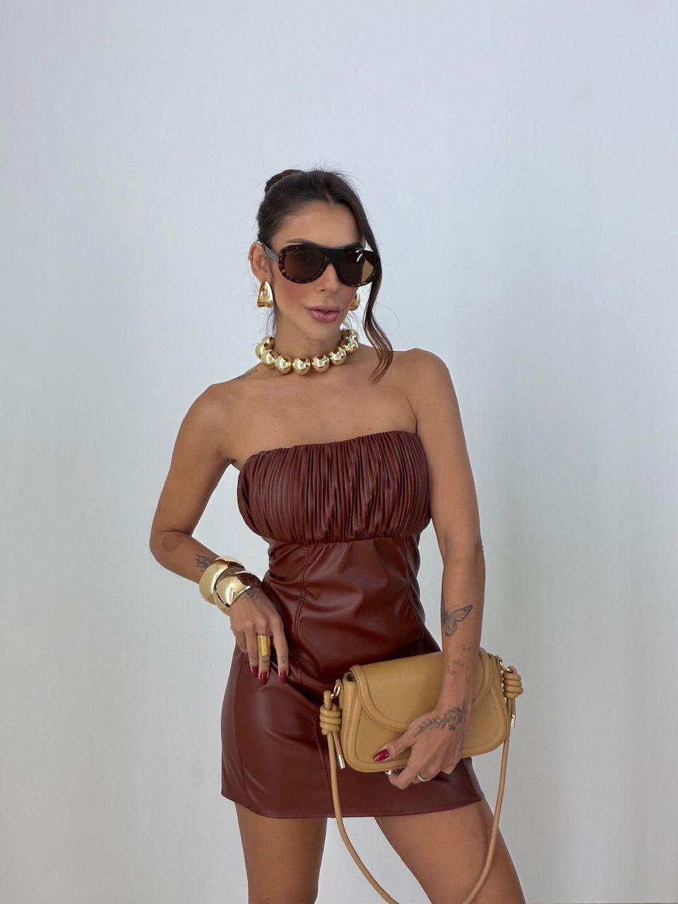 VESTIDO MARIA JULIA CURTO TERRA COTA 