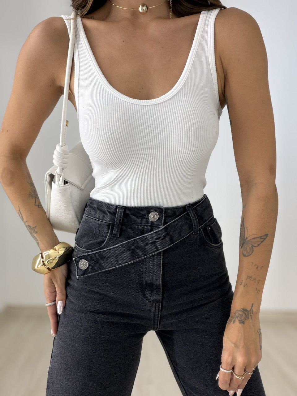 CALÇA ADRIANA JEANS PRETA
