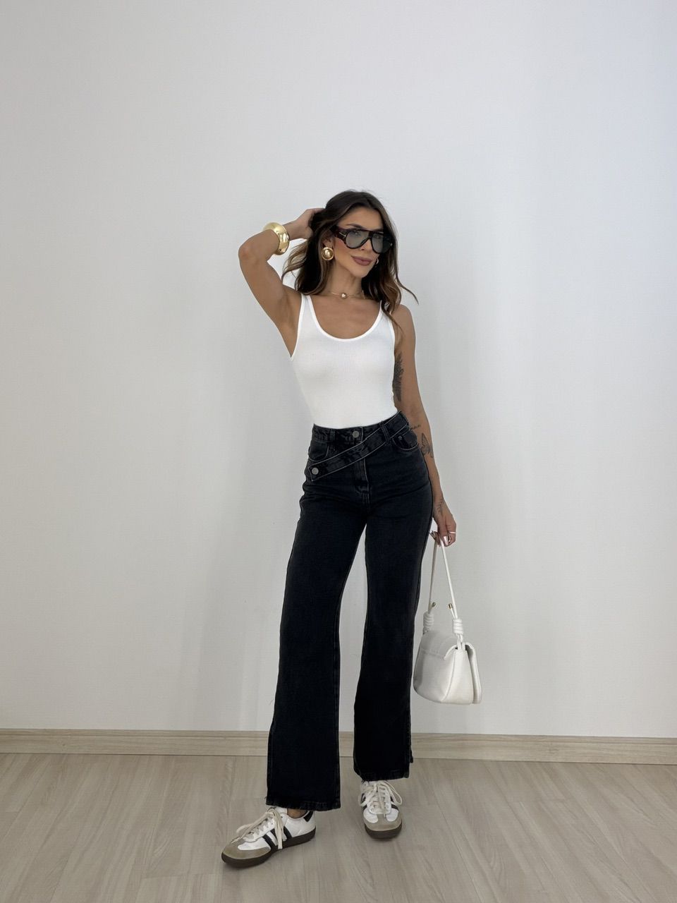 CALÇA ADRIANA JEANS PRETA