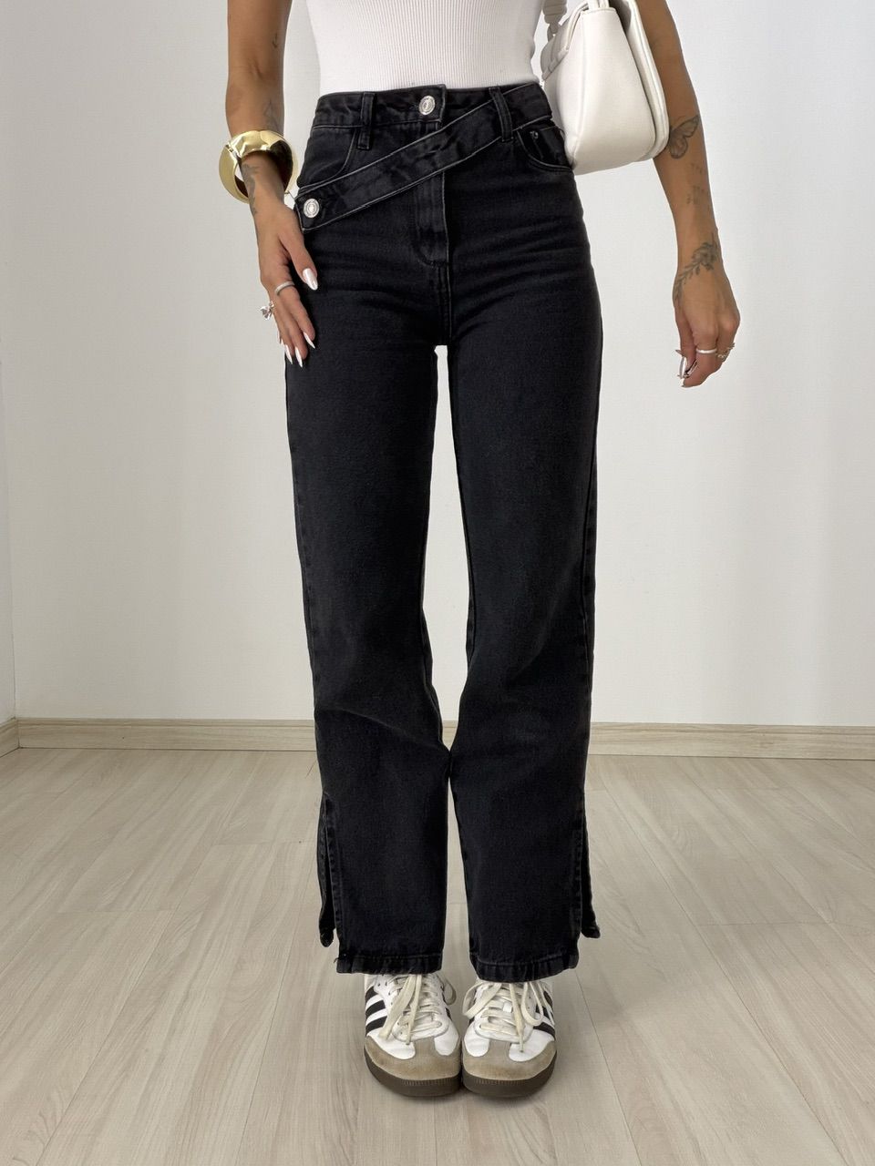 CALÇA ADRIANA JEANS PRETA