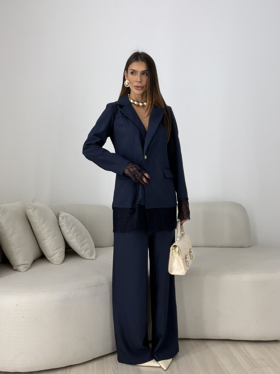 CONJUNTO PIETRA BLAZER MARINHO