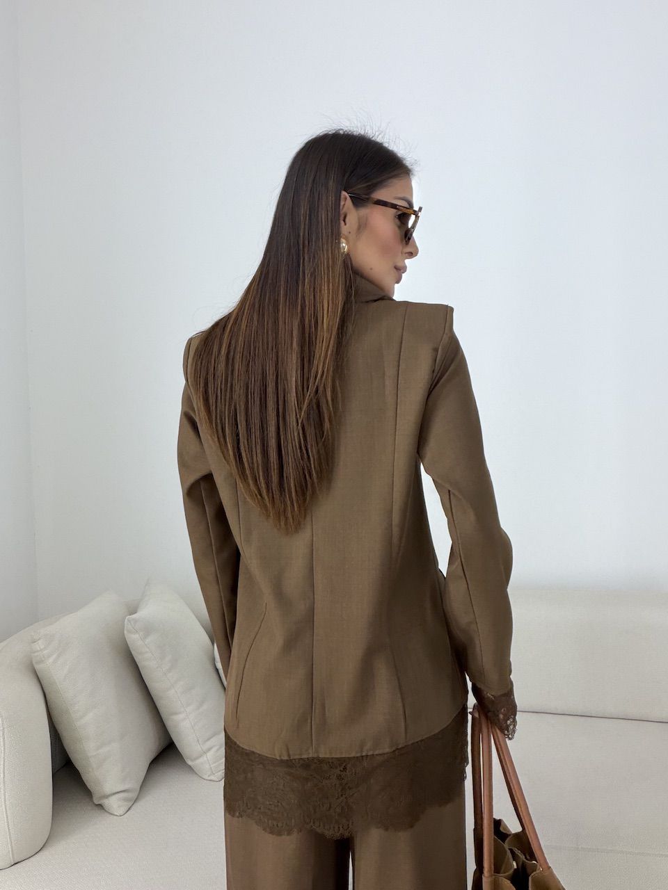 CONJUNTO PIETRA BLAZER MARROM