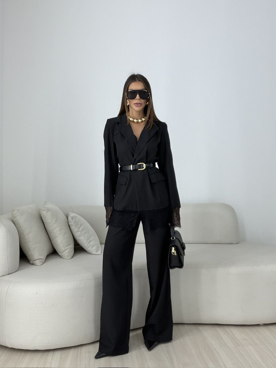 CONJUNTO PIETRA BLAZER PRETO - 0079440032 - CAROLLA FERRARO