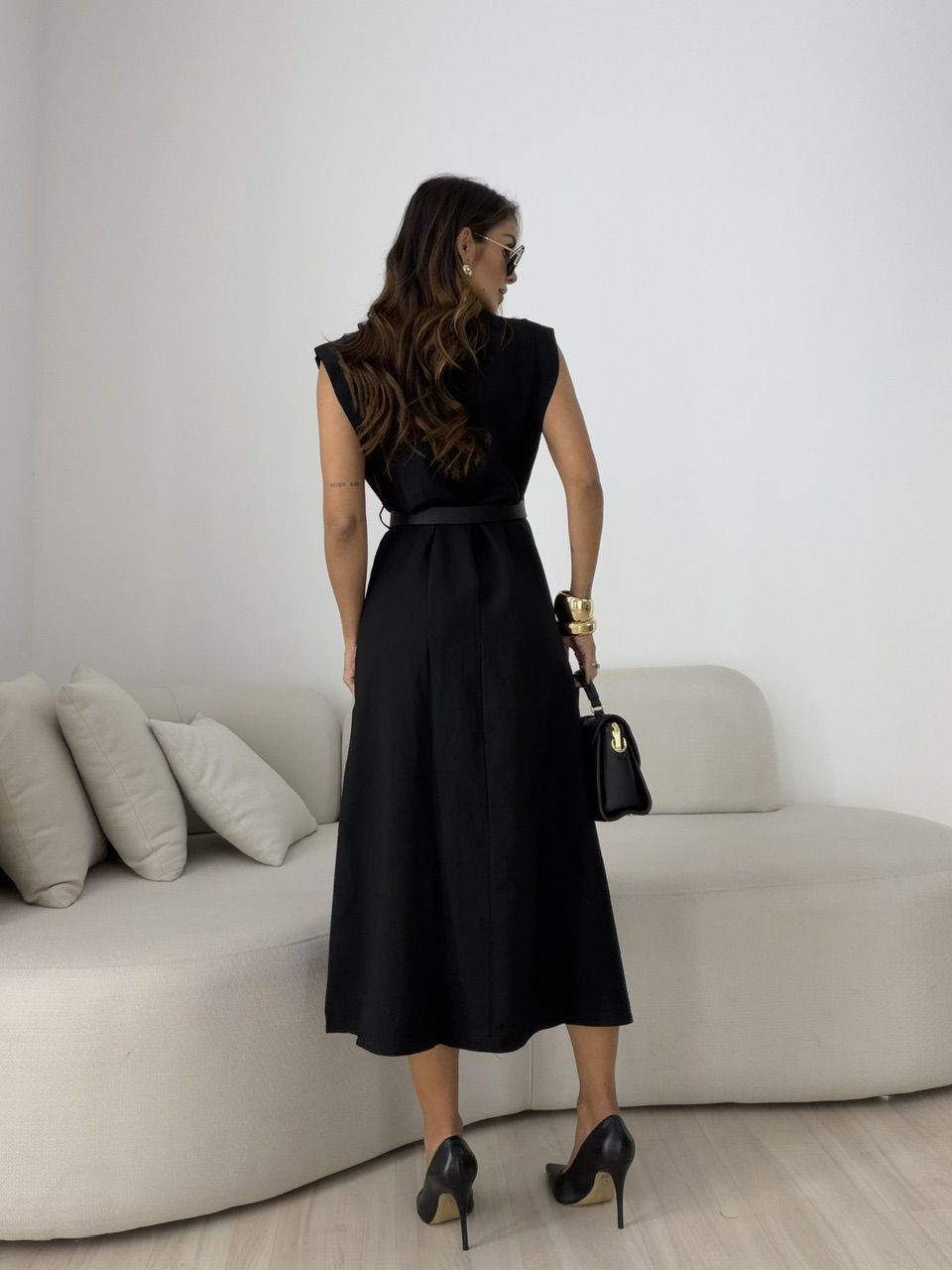 VESTIDO BERENICE GOLA PRETO