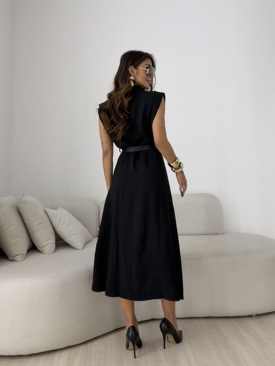 VESTIDO BERENICE GOLA PRETO