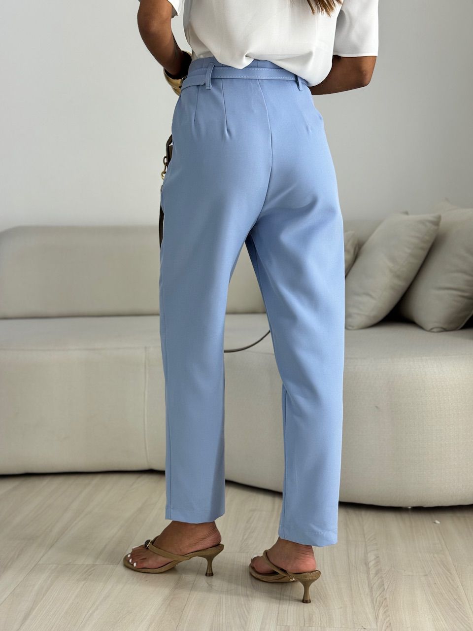 CALÇA LIA CINTO AZUL