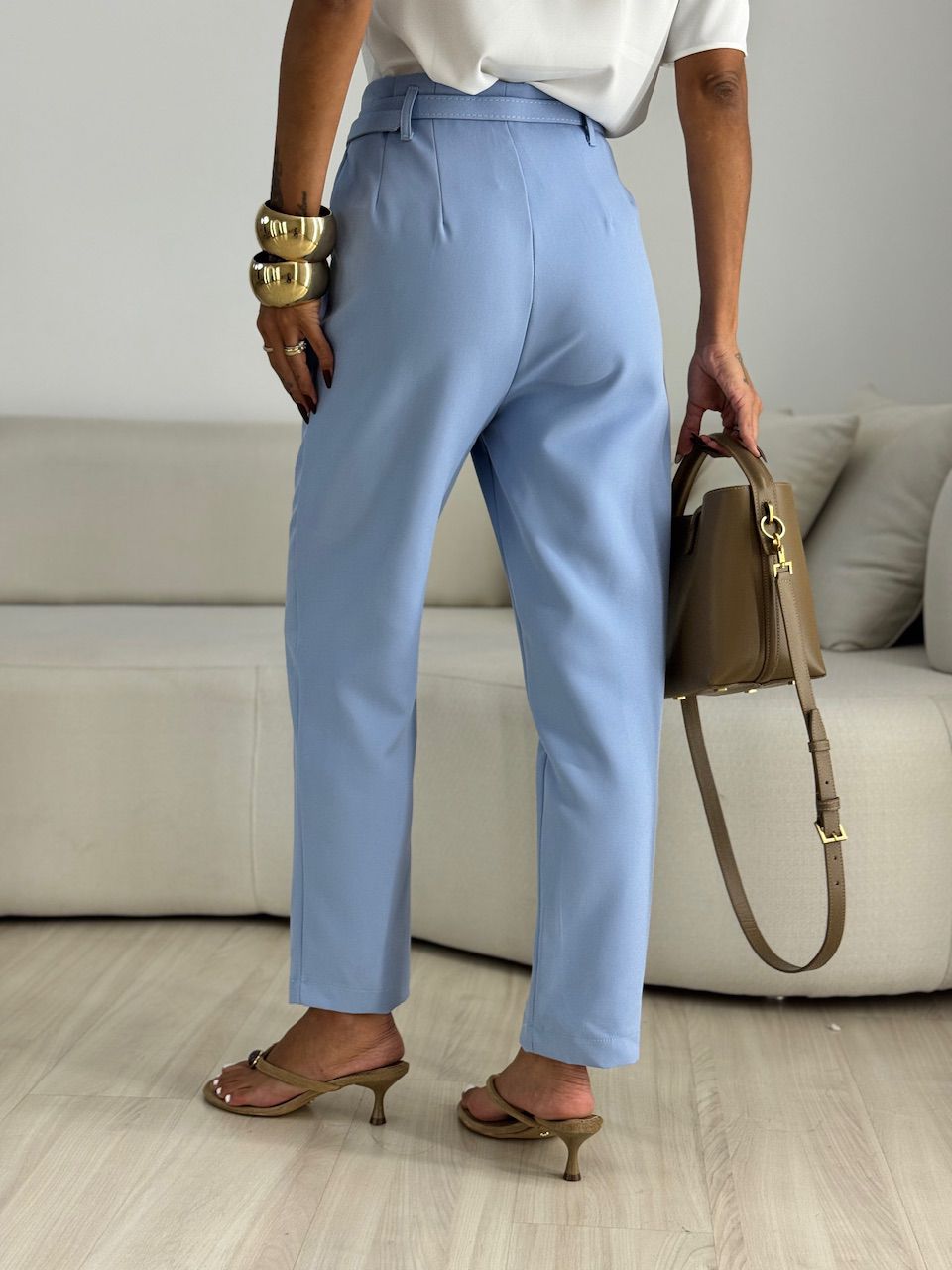 CALÇA LIA CINTO AZUL