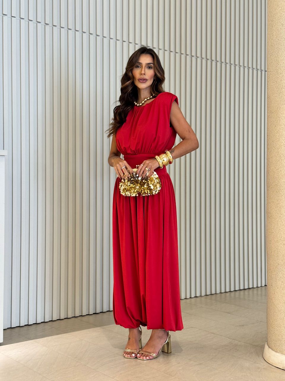 MACACÃO JASMINE MUSCLE VERMELHO