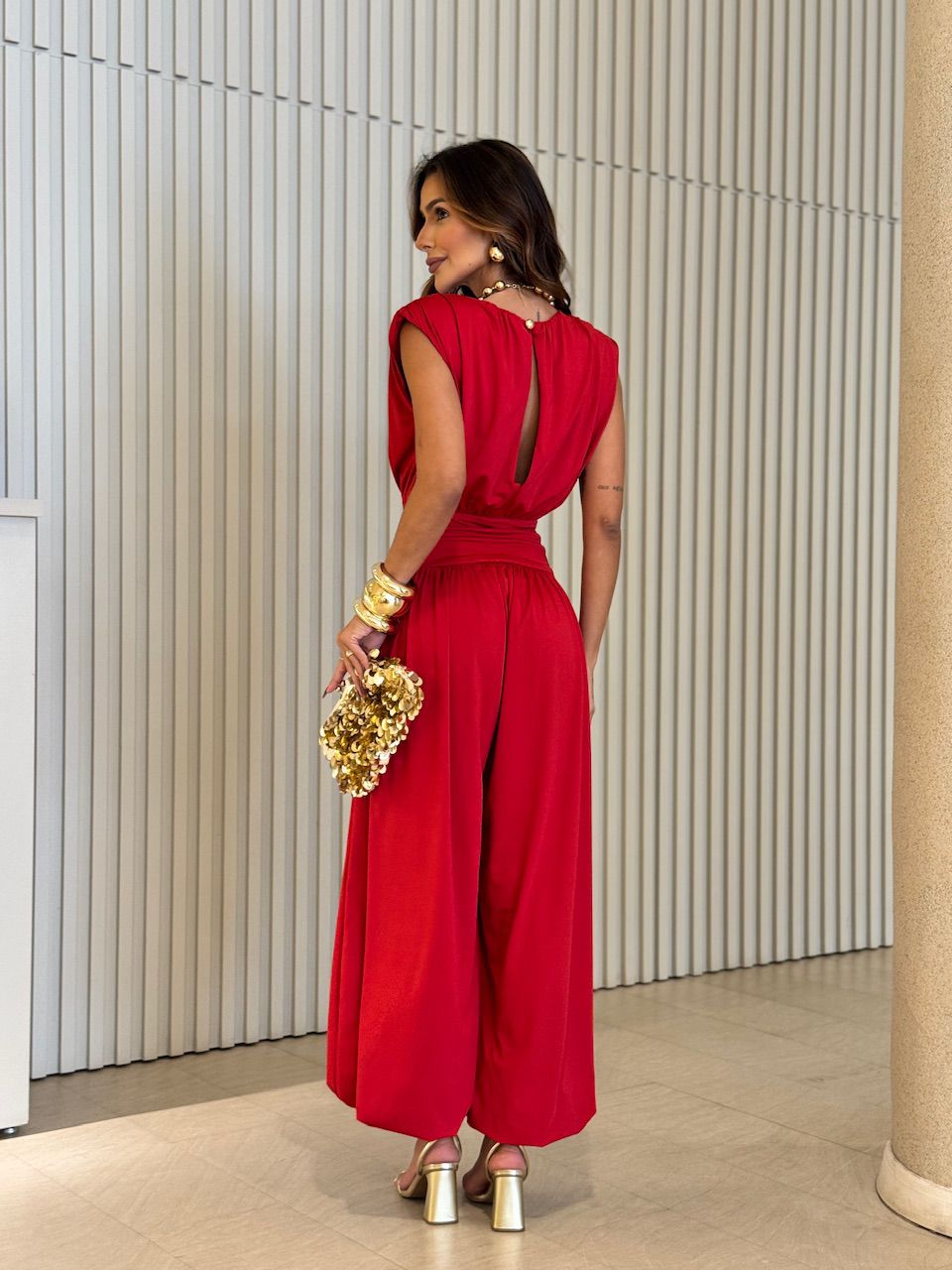 MACACÃO JASMINE MUSCLE VERMELHO