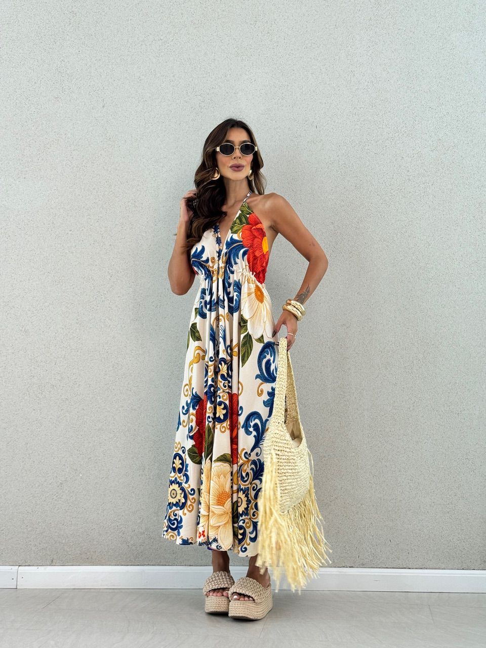 VESTIDO OLIVIA AMARRAÇÃO VERMELHO