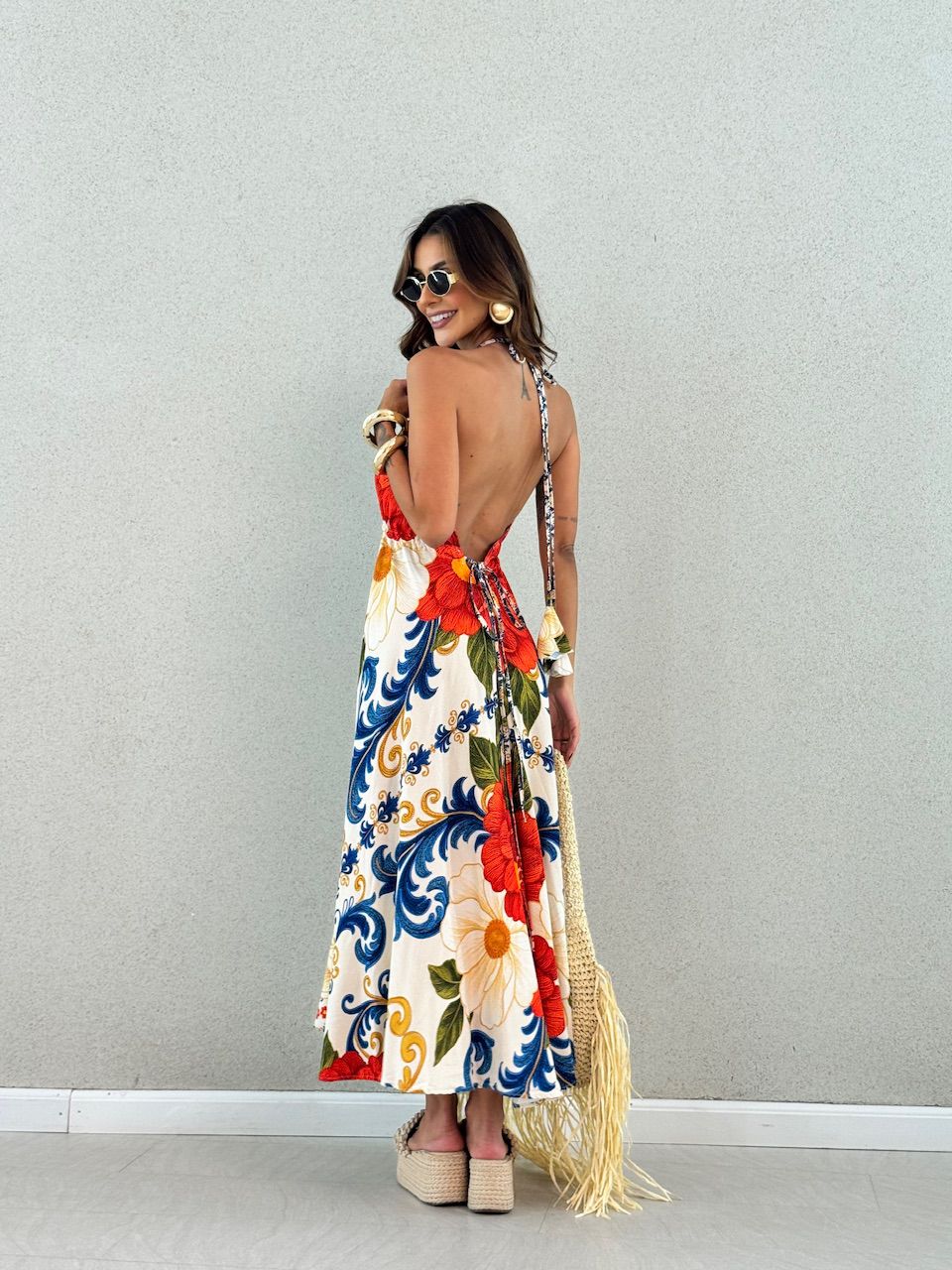 VESTIDO OLIVIA AMARRAÇÃO VERMELHO