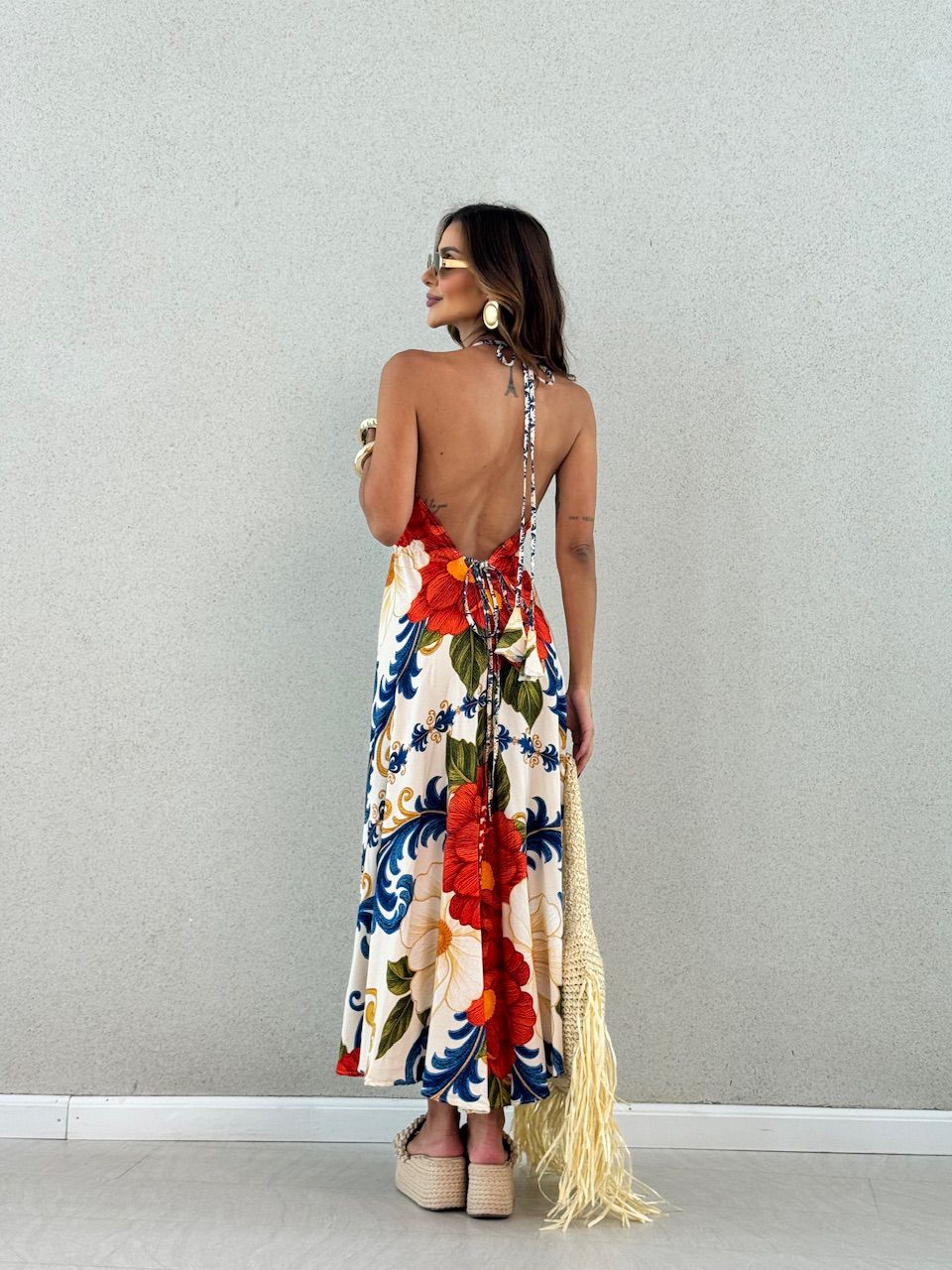 VESTIDO OLIVIA AMARRAÇÃO VERMELHO