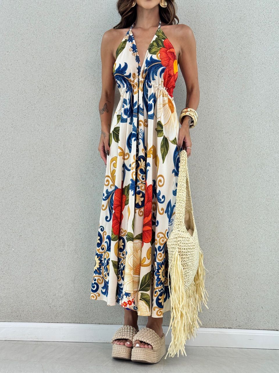 VESTIDO OLIVIA AMARRAÇÃO VERMELHO