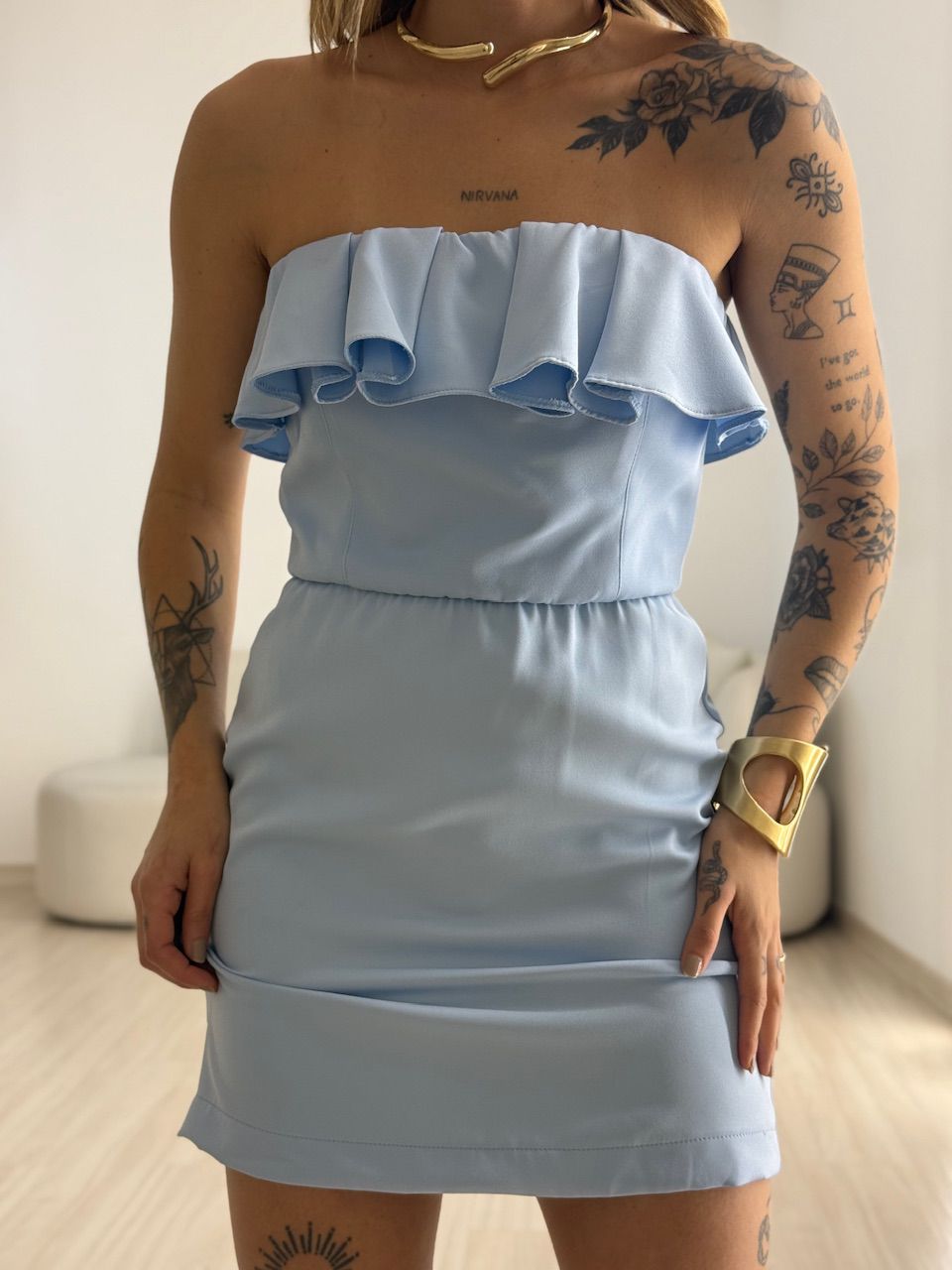 VESTIDO SOFIA TOMARA QUE CAIA BABY BLUE