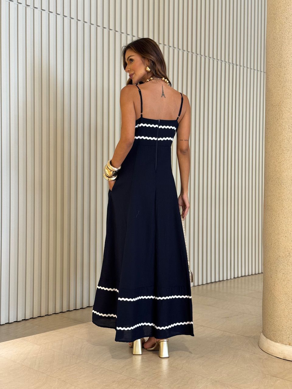 VESTIDO SOLANGE ALÇA MARINHO