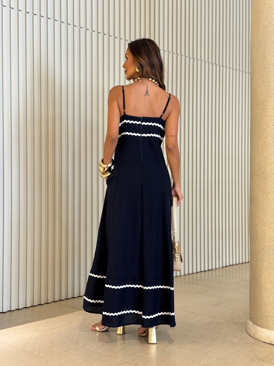 VESTIDO SOLANGE ALÇA MARINHO