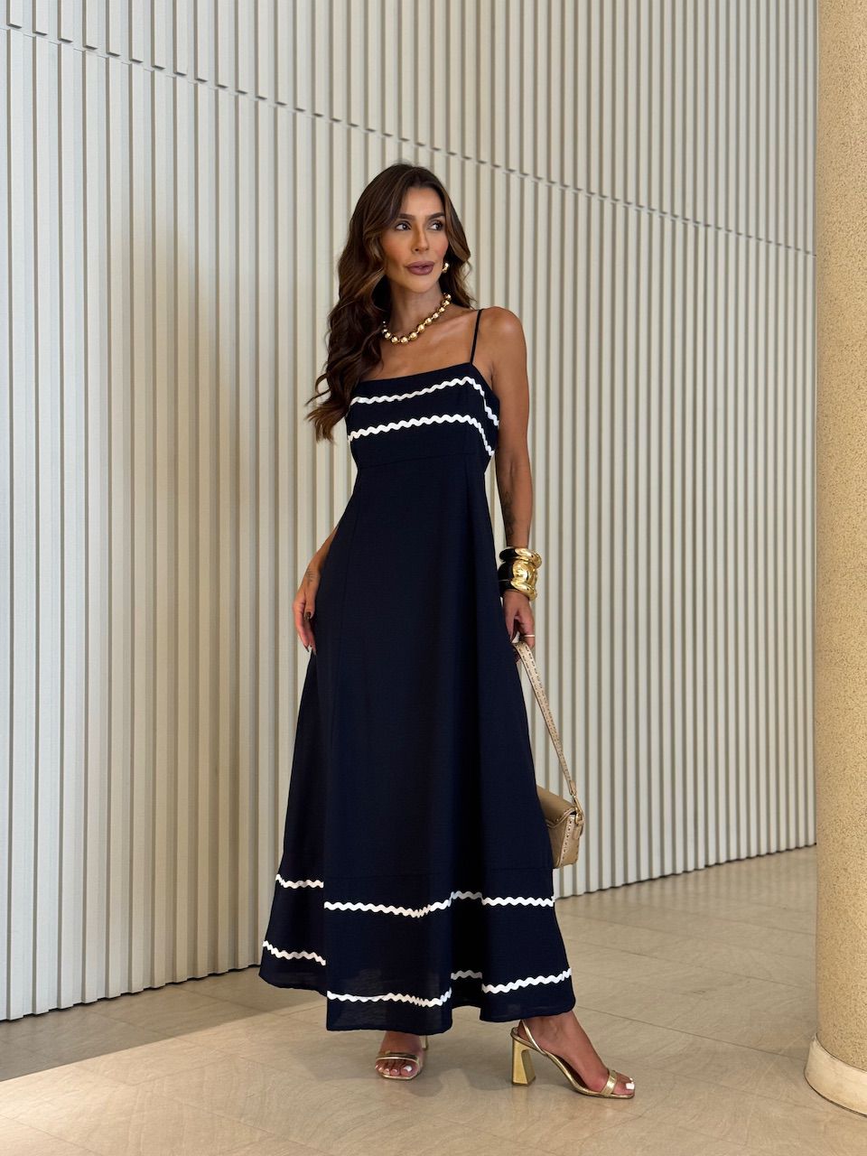 VESTIDO SOLANGE ALÇA MARINHO