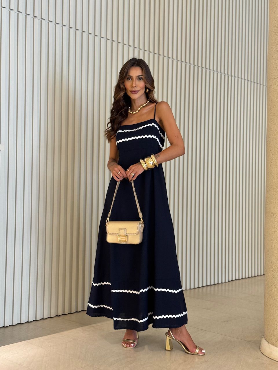 VESTIDO SOLANGE ALÇA MARINHO