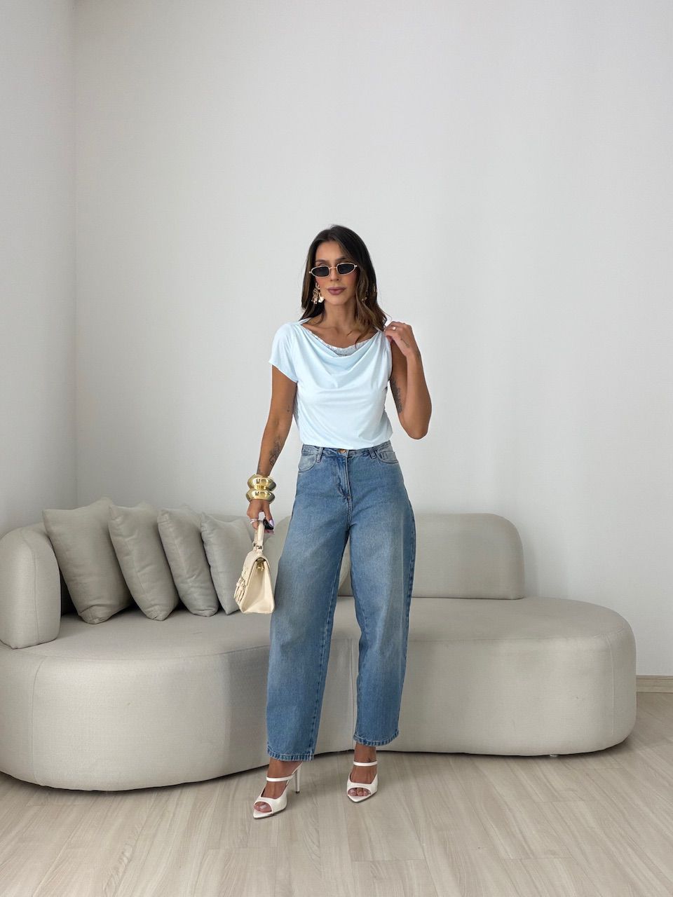 BLUSA HELOÍSA RENDA AZUL