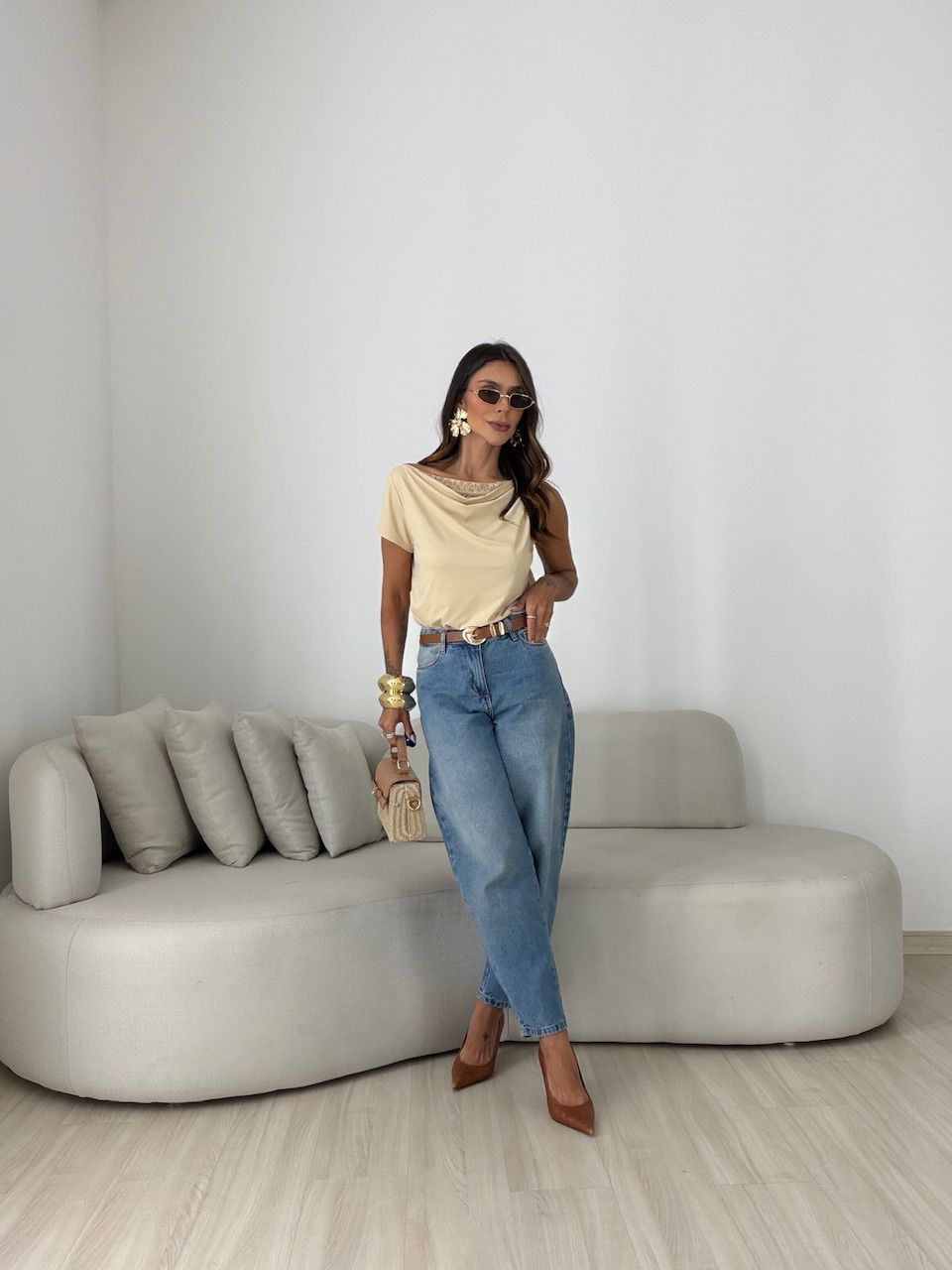 BLUSA HELOÍSA RENDA NUDE