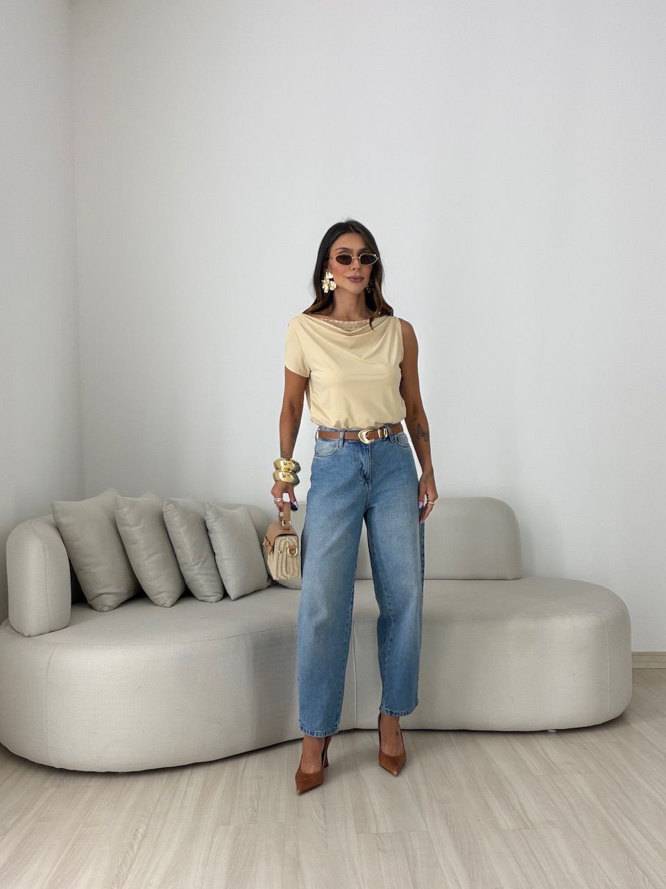 BLUSA HELOÍSA RENDA NUDE