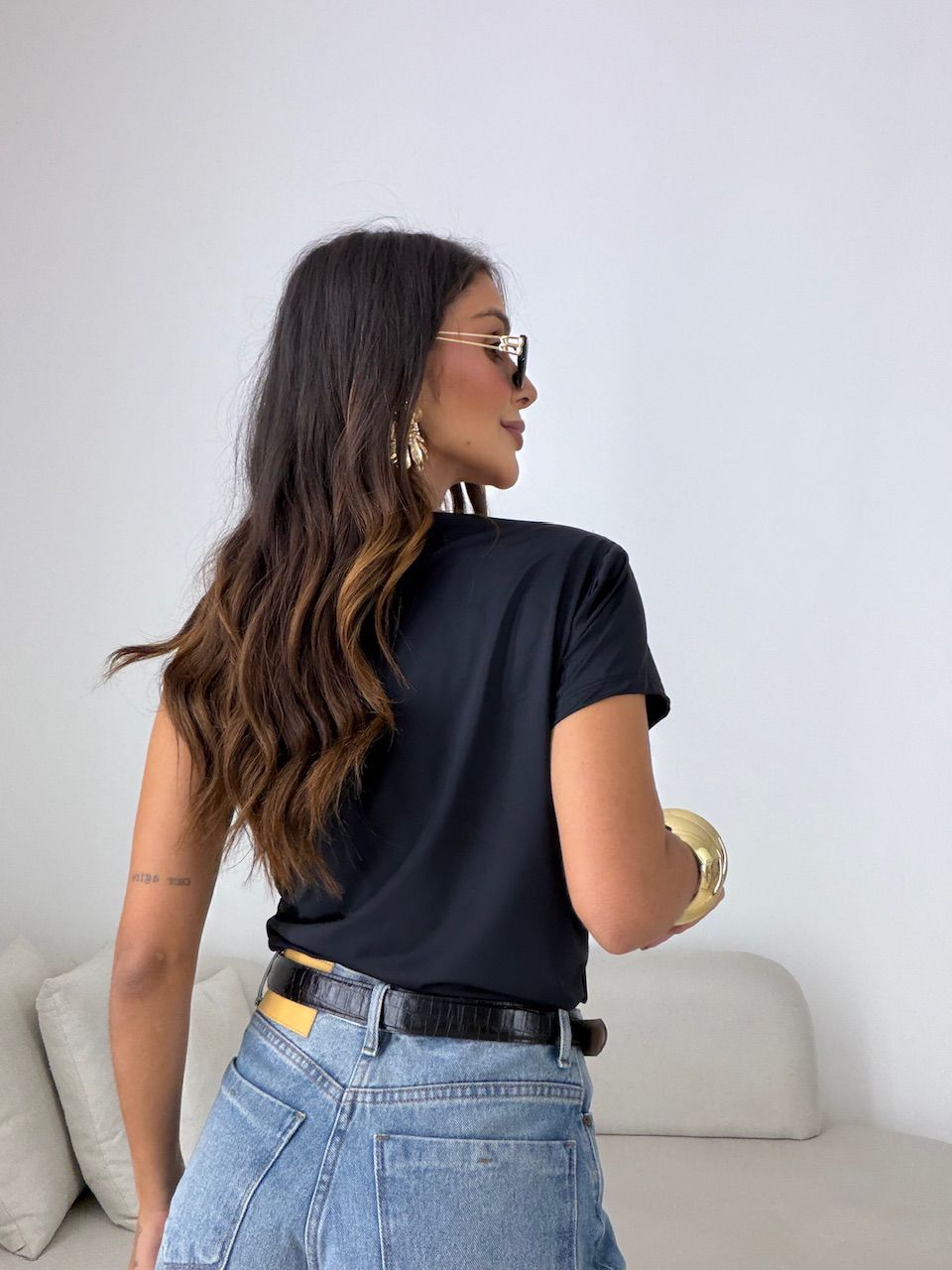 BLUSA HELOÍSA RENDA PRETA