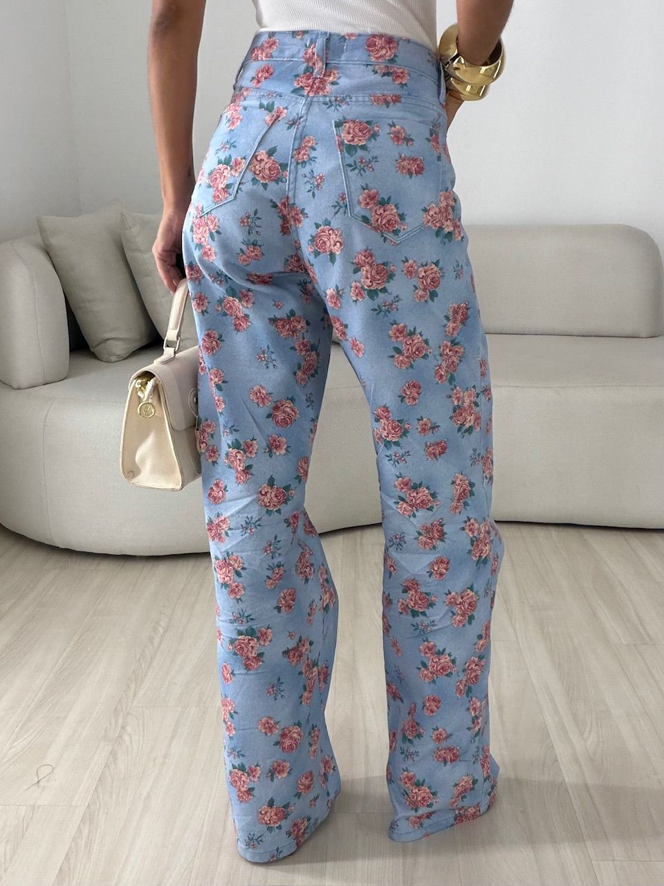 CALÇA CLARICE FLORAL AZUL