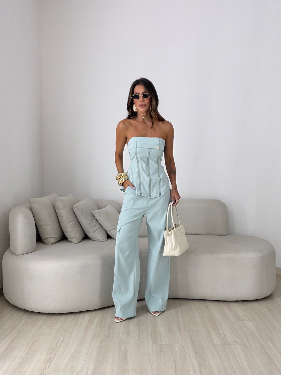 CONJUNTO BRENDA TOMARA QUE CAIA AZUL - 0082630109 - CAROLLA FERRARO
