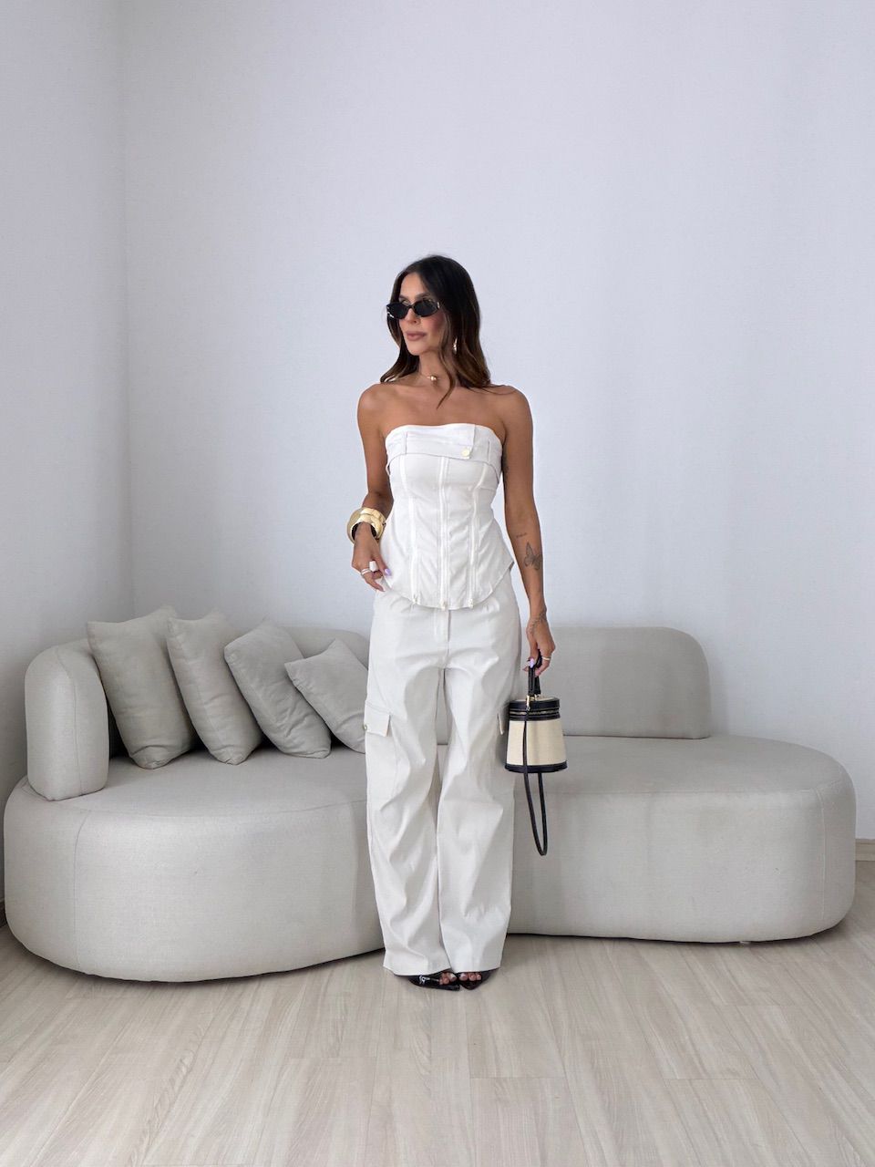 CONJUNTO BRENDA TOMARA QUE CAIA MARFIM - 008263005 - CAROLLA FERRARO