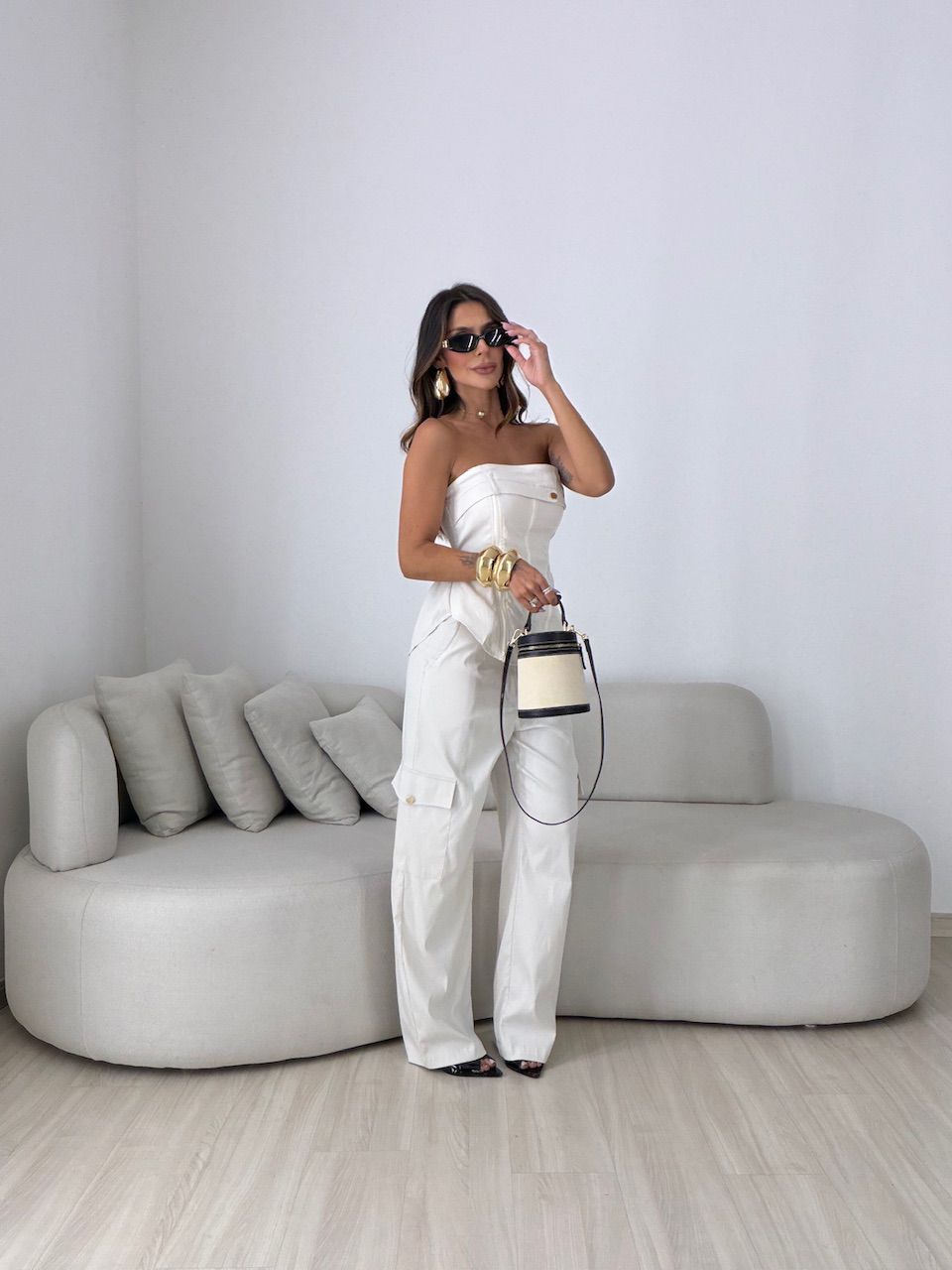 CONJUNTO BRENDA TOMARA QUE CAIA MARFIM