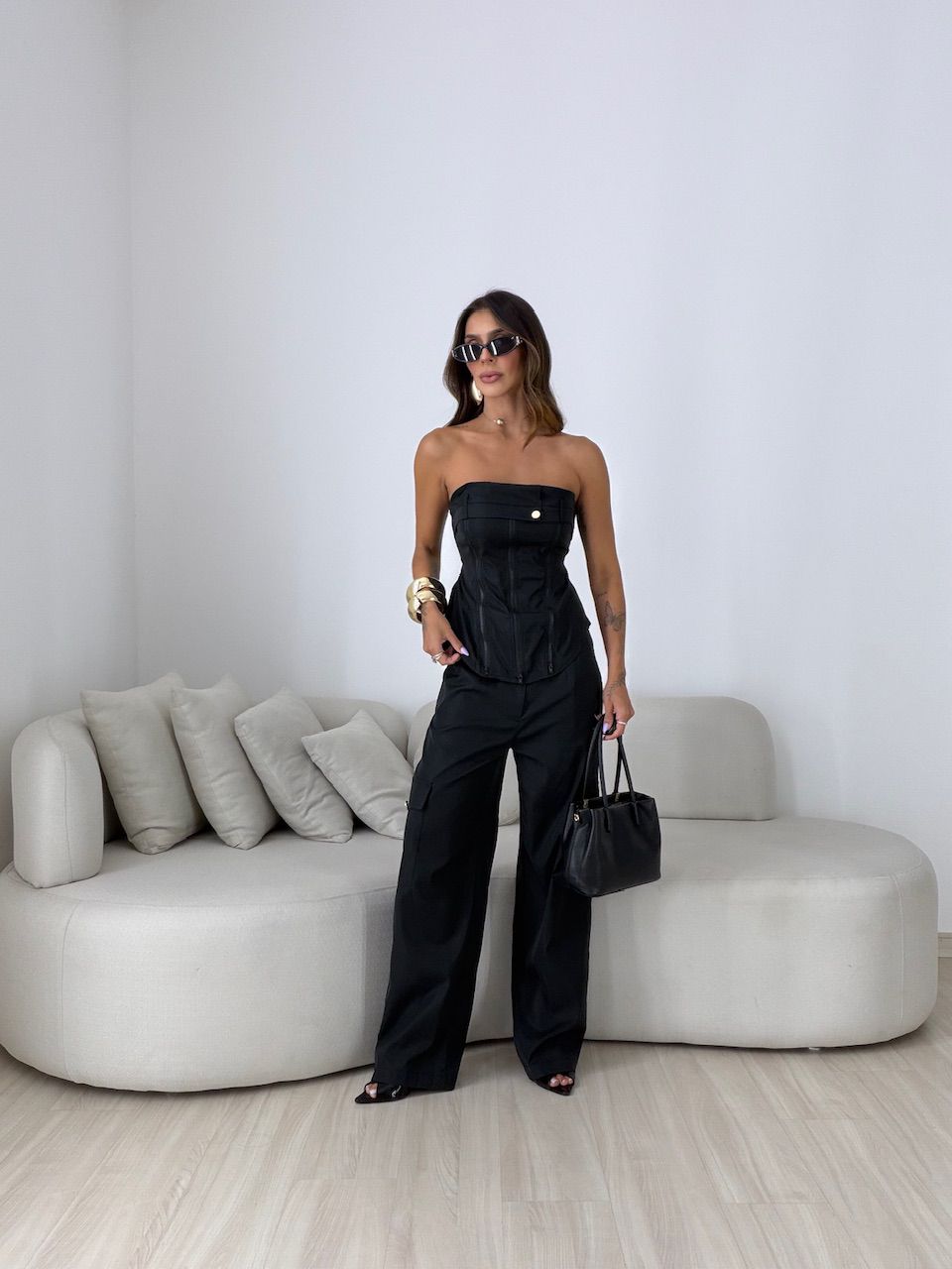 CONJUNTO BRENDA TOMARA QUE CAIA PRETO - 0082630032 - CAROLLA FERRARO
