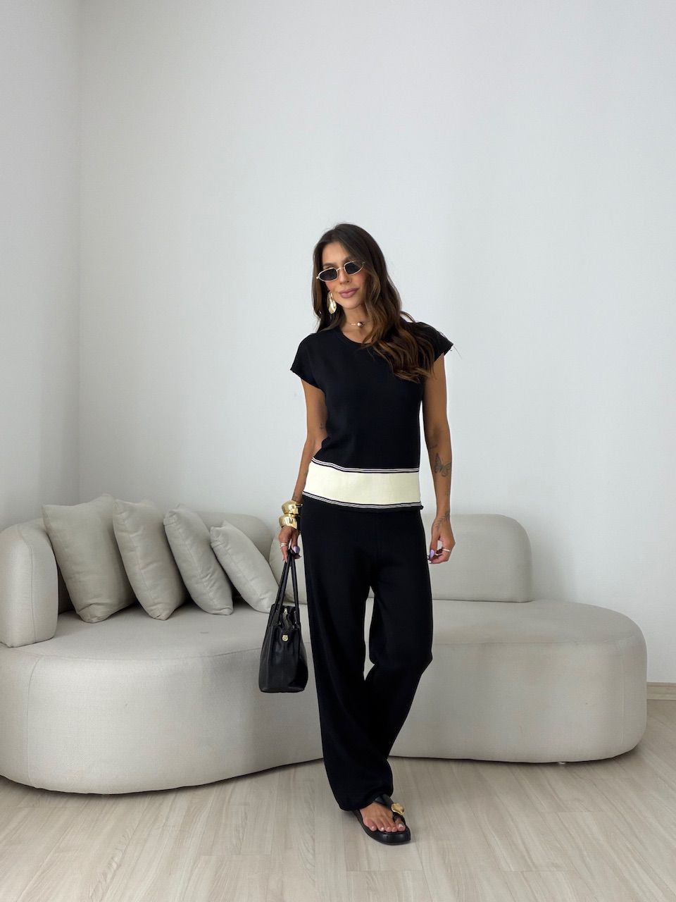 CONJUNTO VALÉRIA TRICOT PRETO