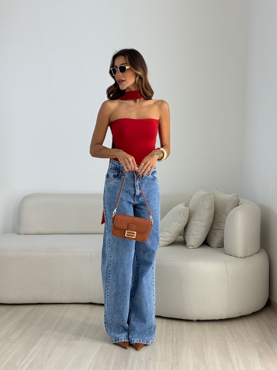 BLUSA LOUISE CF TOMARA QUE CAIA VERMELHA