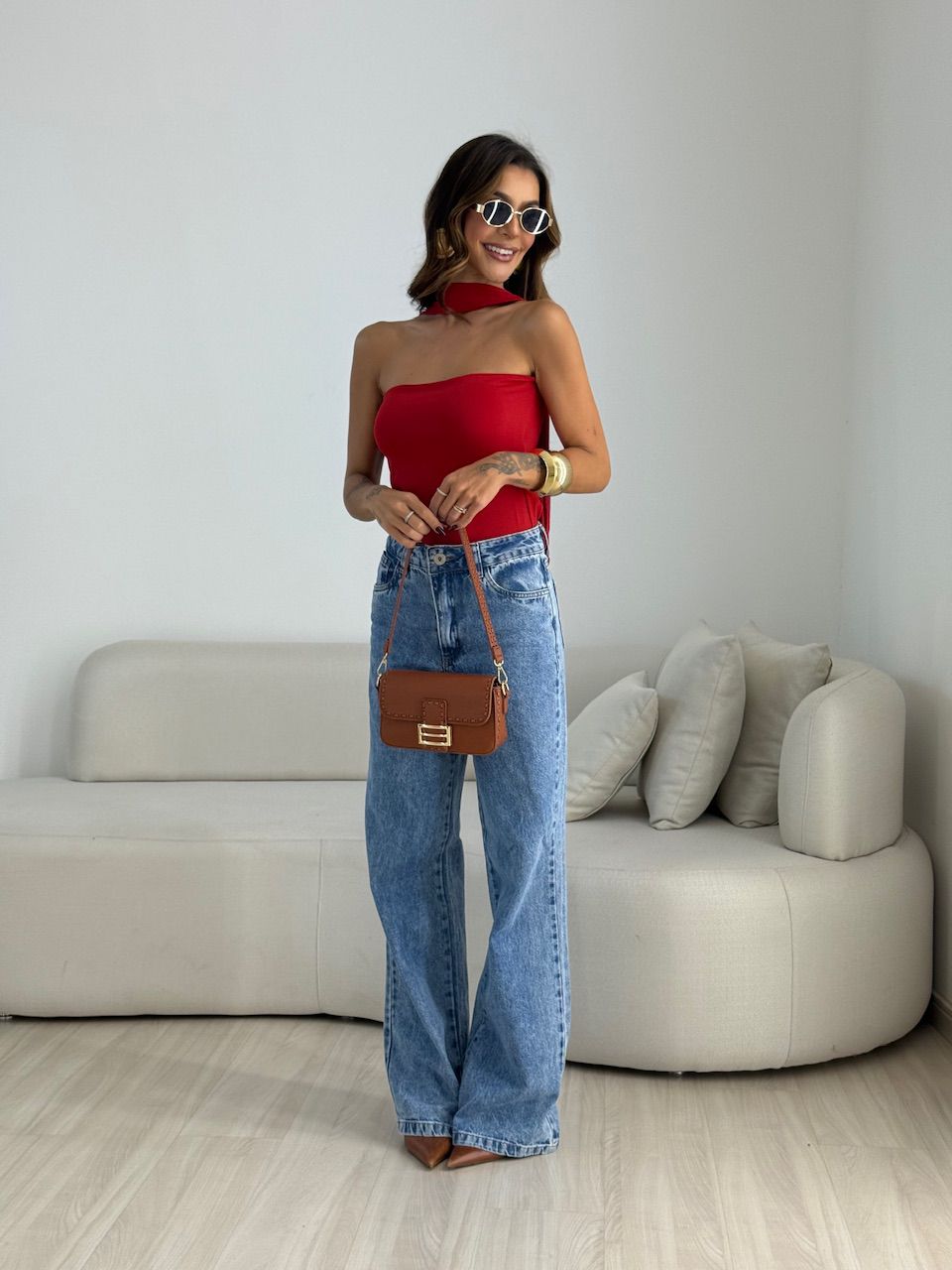 BLUSA LOUISE CF TOMARA QUE CAIA VERMELHA