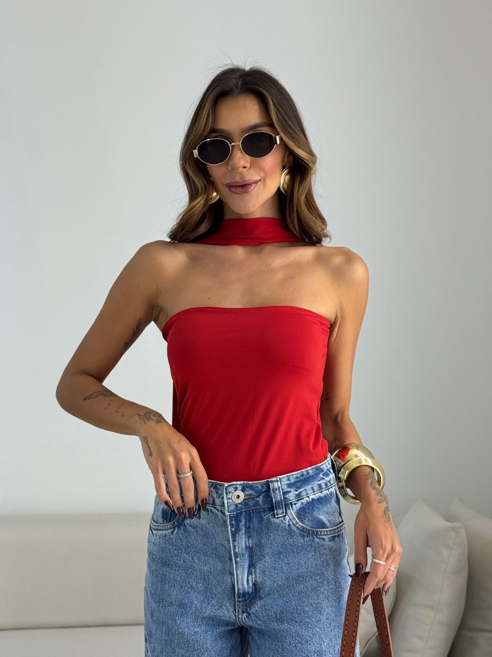 BLUSA LOUISE CF TOMARA QUE CAIA VERMELHA