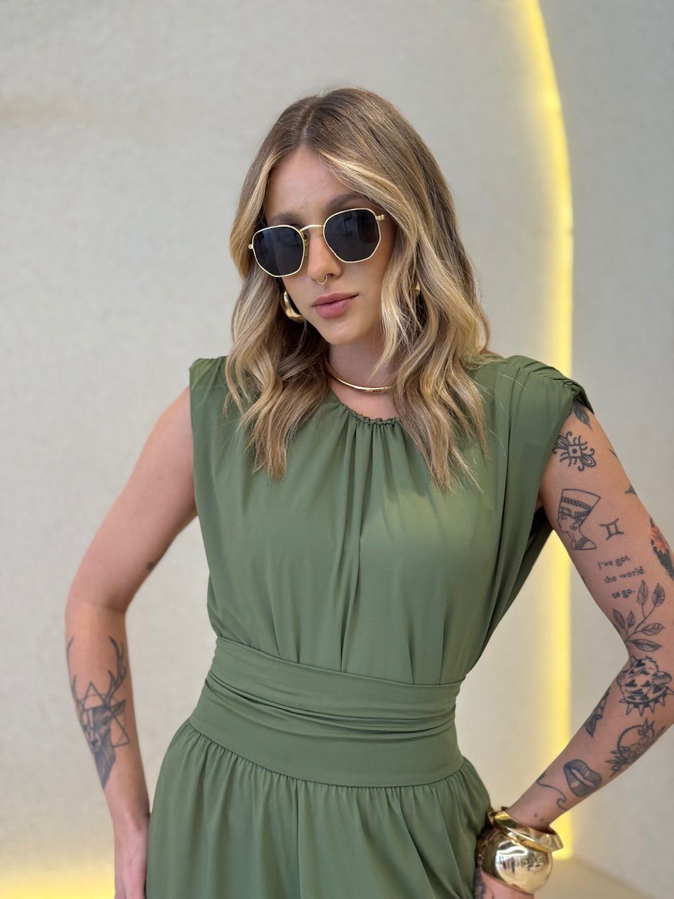 BLUSA LUIZA CF MUSCLE VERDE - 0071780230 - CAROLLA FERRARO