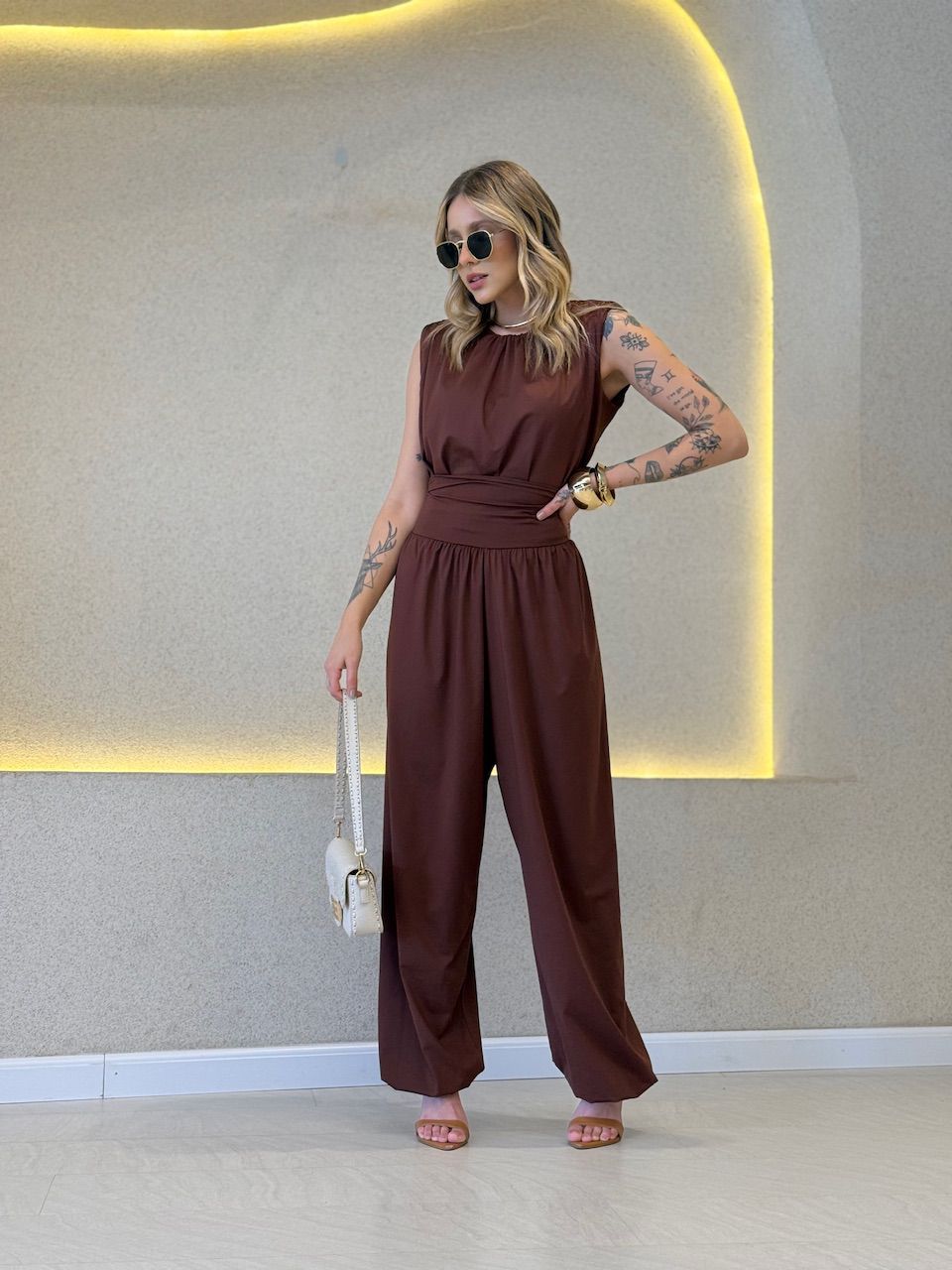 CALÇA ANTÔNIA CF ALADIM ALADIM MARROM