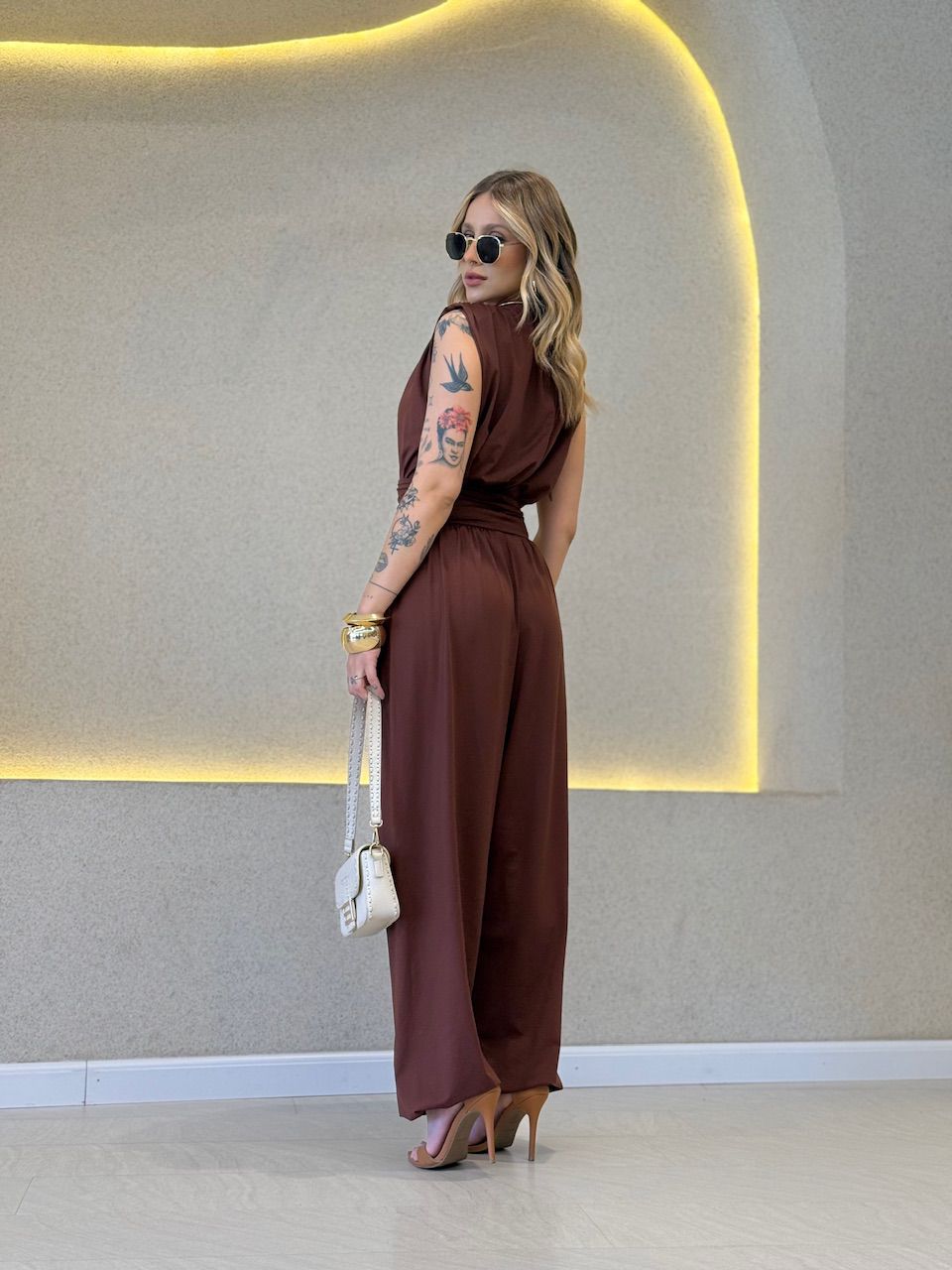 CALÇA ANTÔNIA CF ALADIM ALADIM MARROM