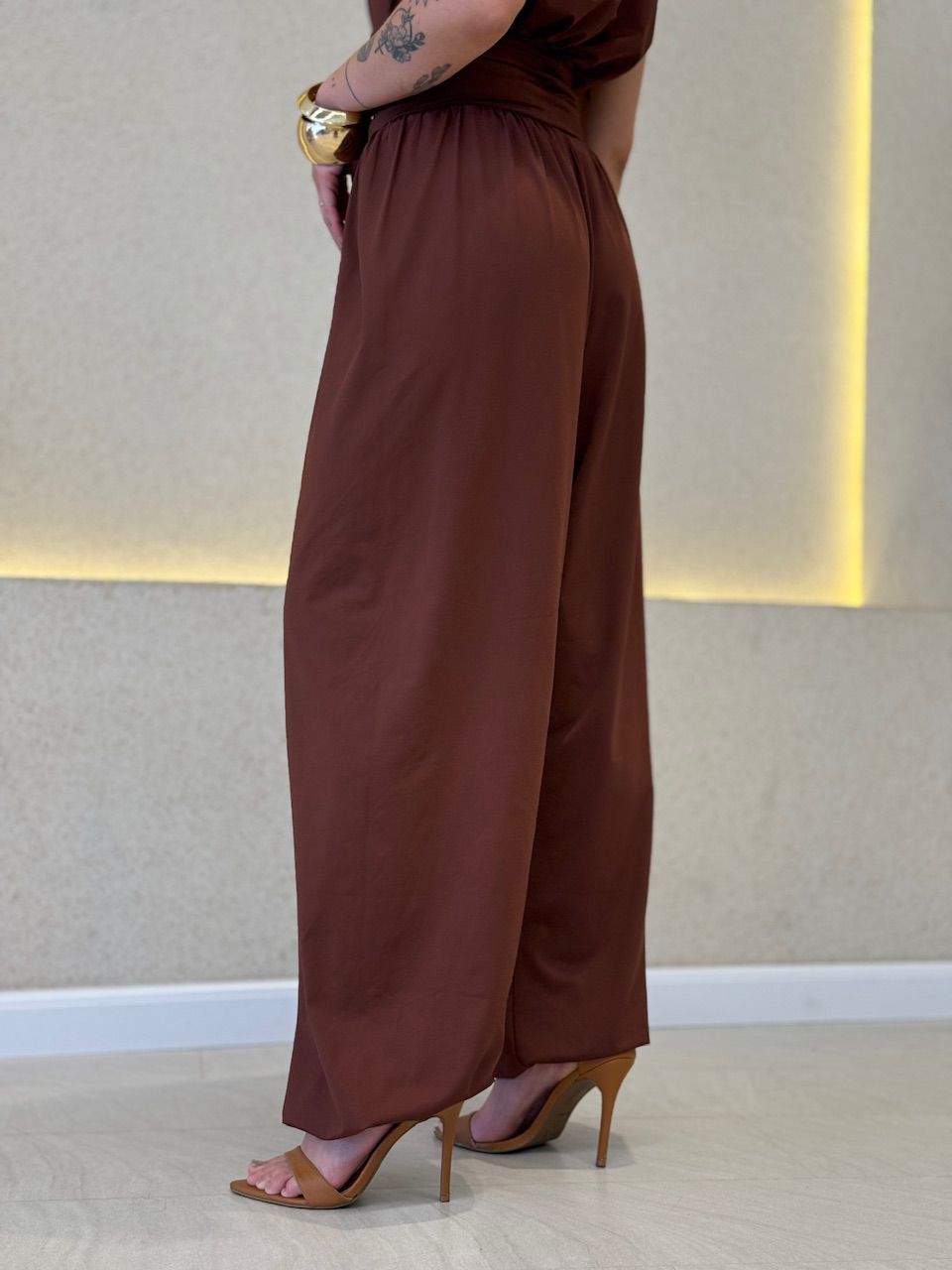 CALÇA ANTÔNIA CF ALADIM ALADIM MARROM