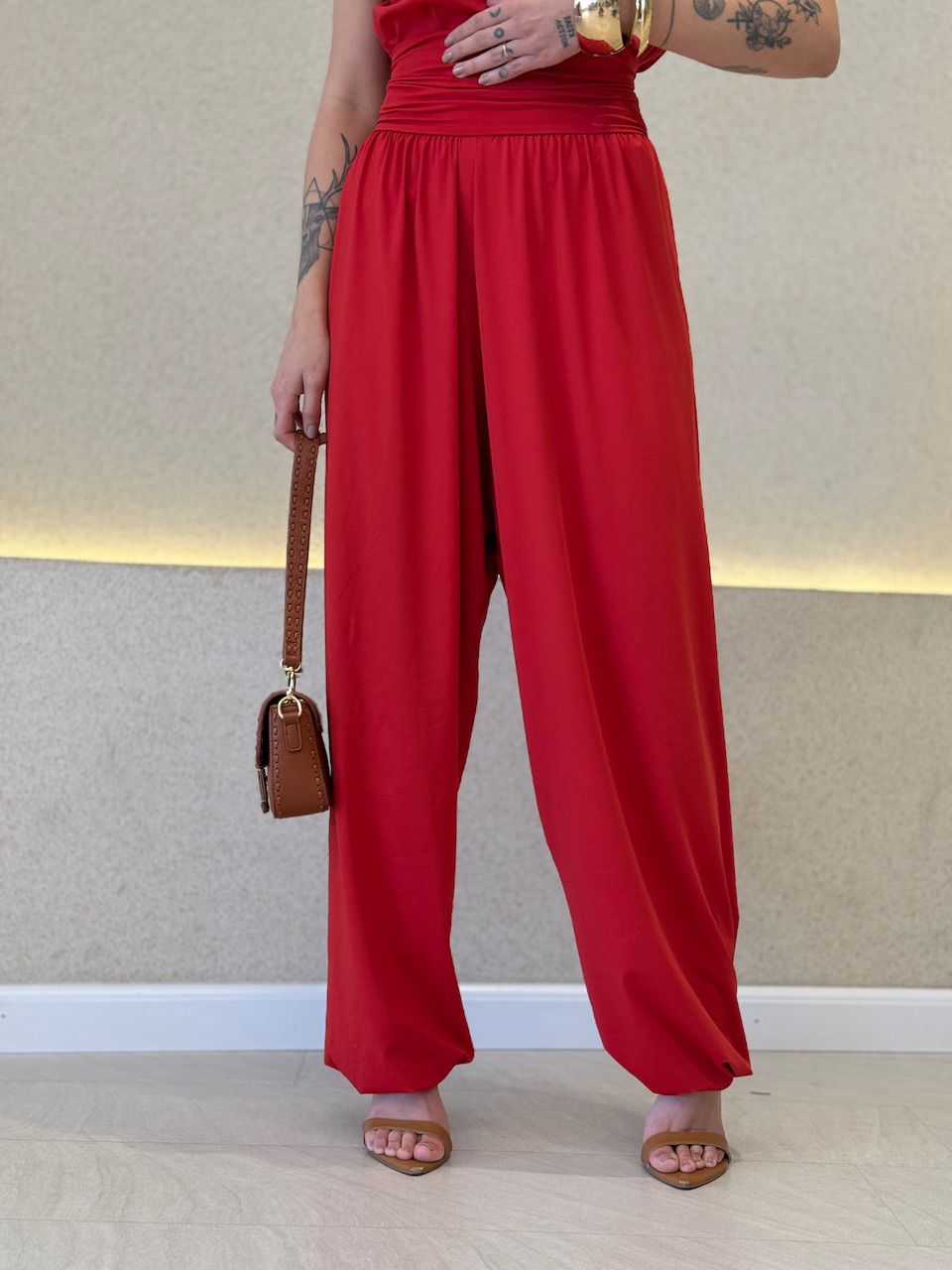 CALÇA ANTÔNIA CF ALADIM ALADIM VERMELHA