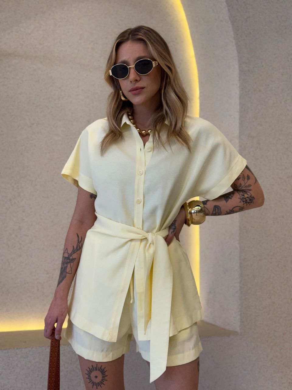 CONJUNTO CATARINA AMARRAÇÃO AMARELO