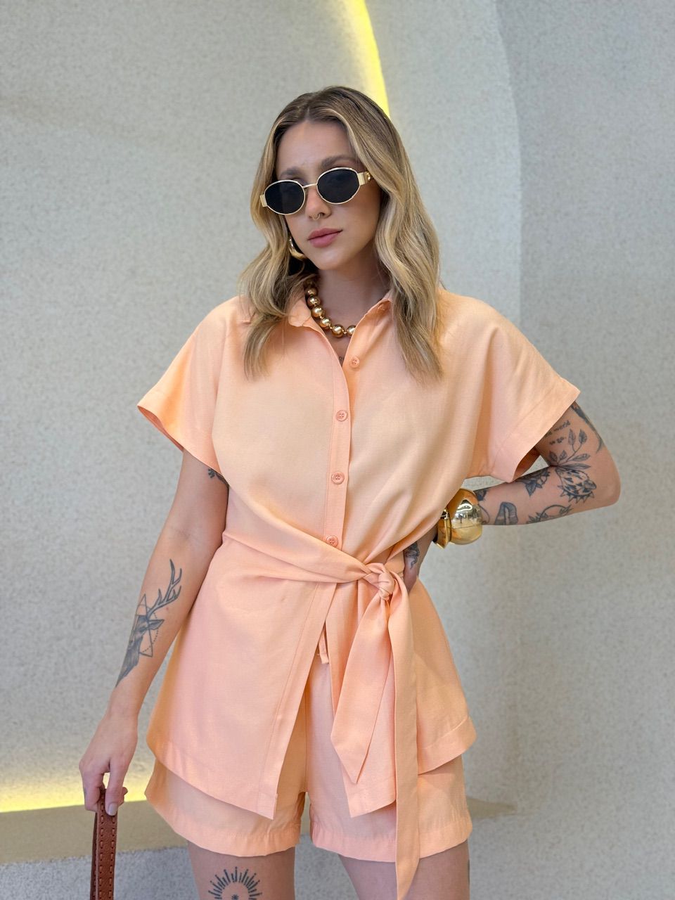 CONJUNTO CATARINA AMARRAÇÃO LARANJA