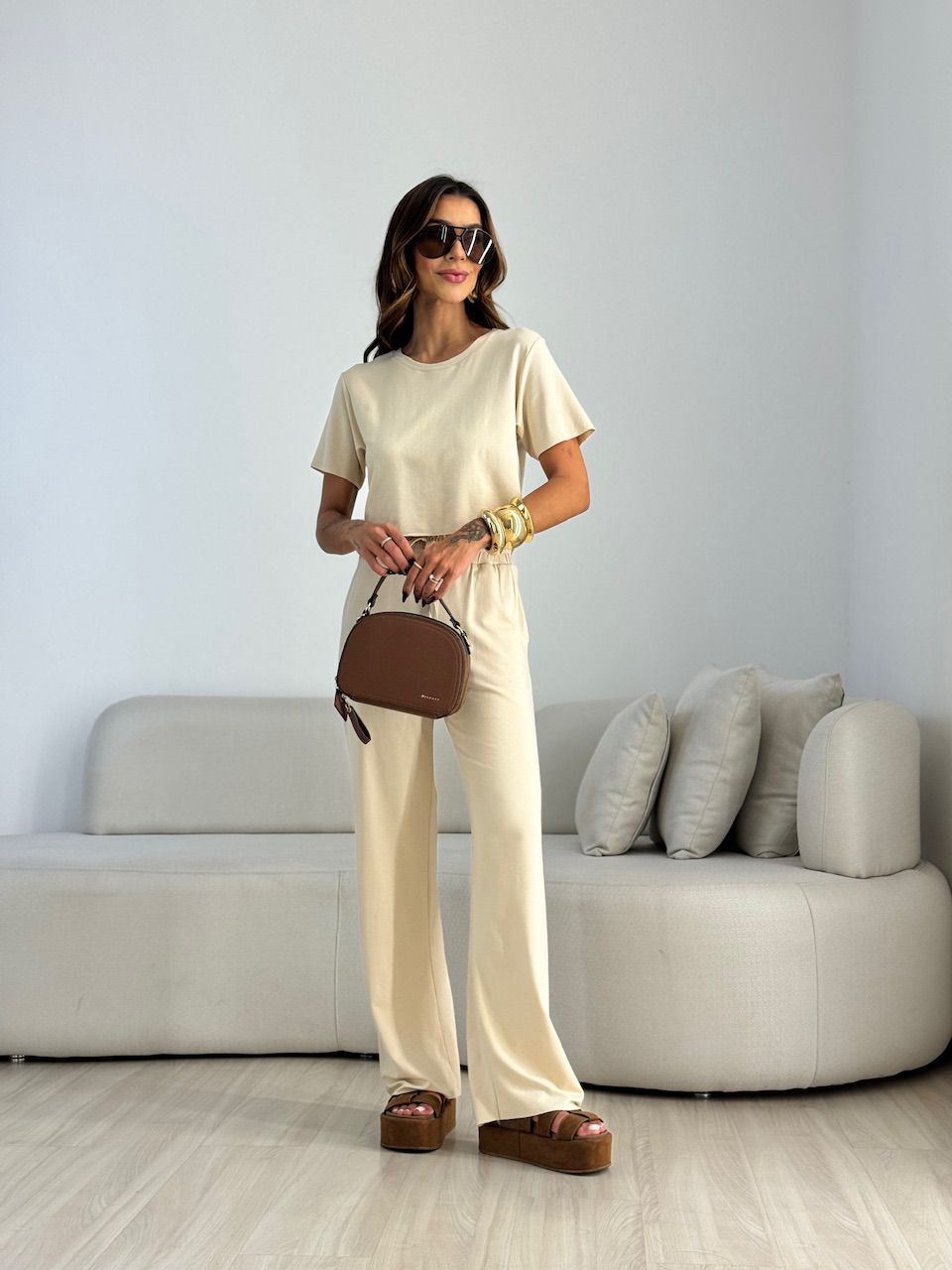 CONJUNTO DANIELE CALÇA AREIA