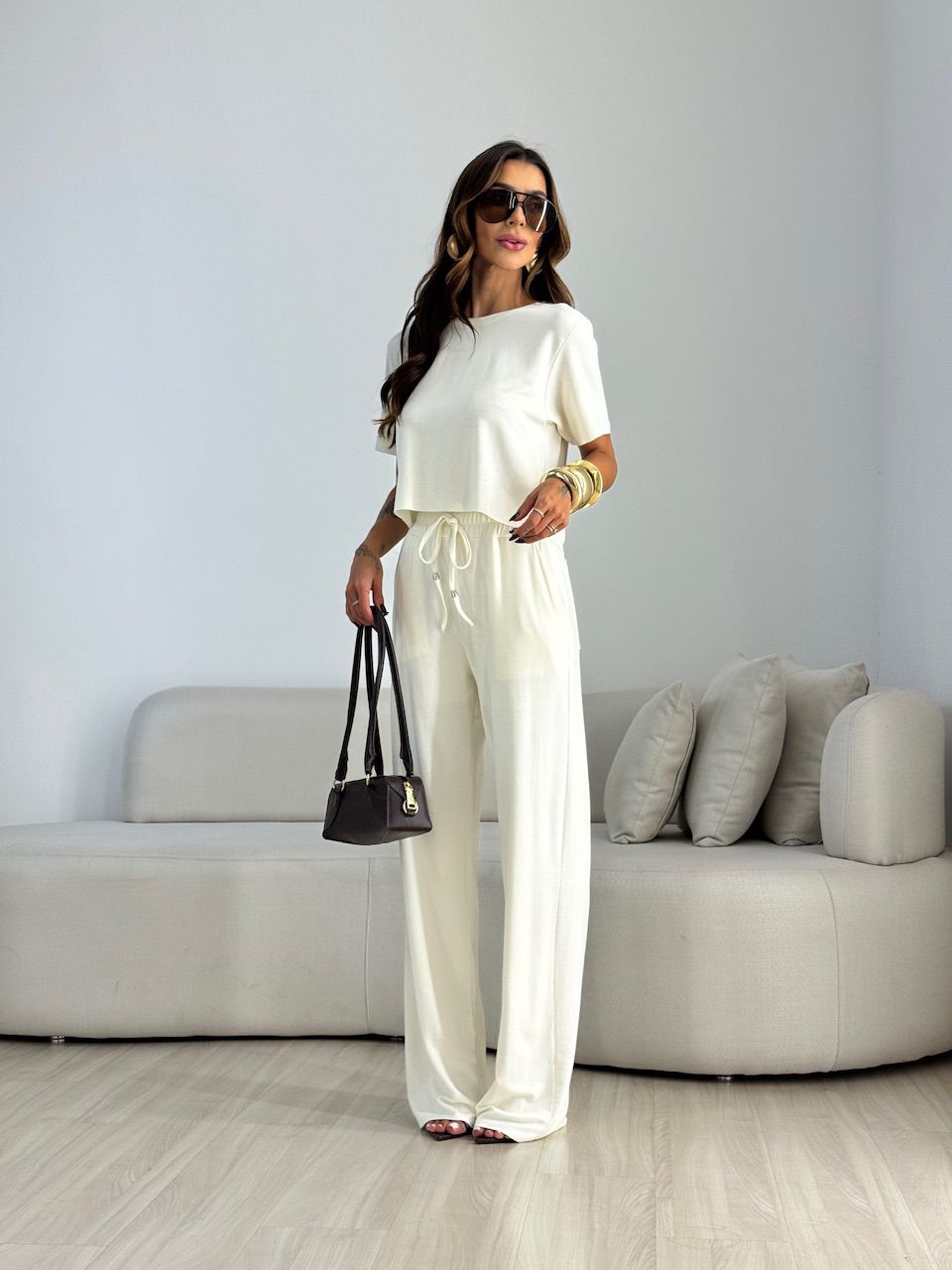 CONJUNTO DANIELE CALÇA MARFIM