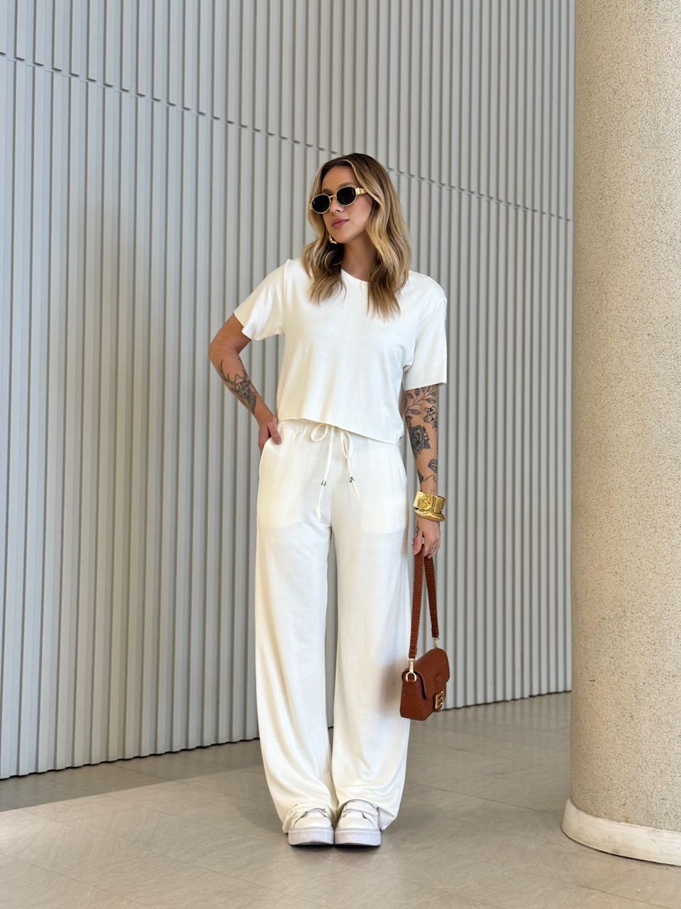 CONJUNTO DANIELE CALÇA MARFIM