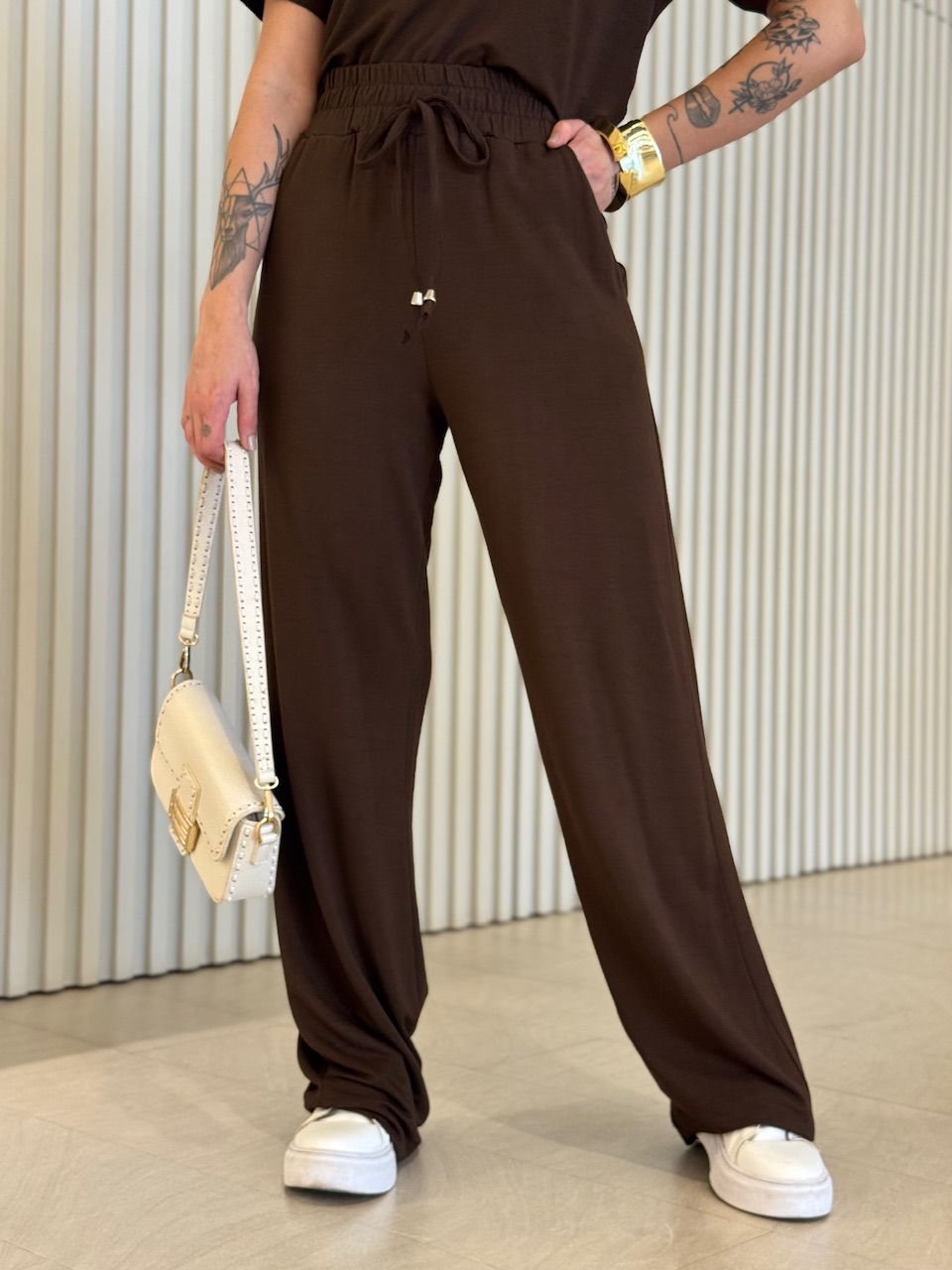 CONJUNTO DANIELE CALÇA MARROM