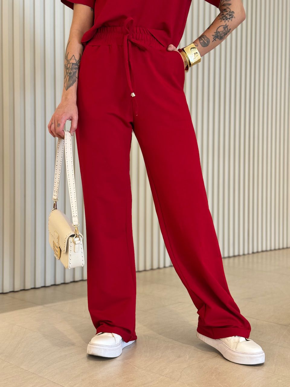 CONJUNTO DANIELE CALÇA VERMELHO