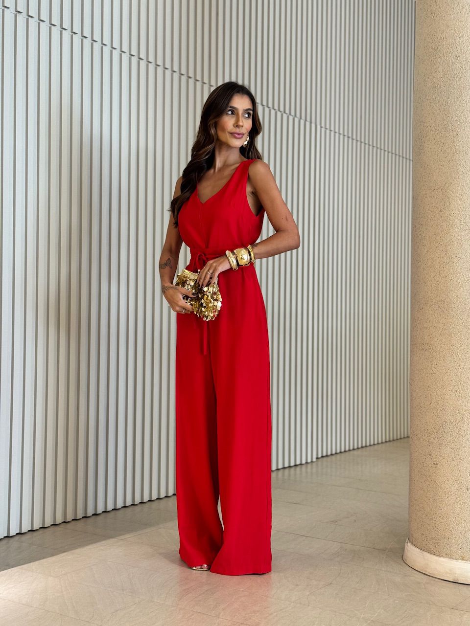 MACACÃO VERA AMARRAÇÃO VERMELHO