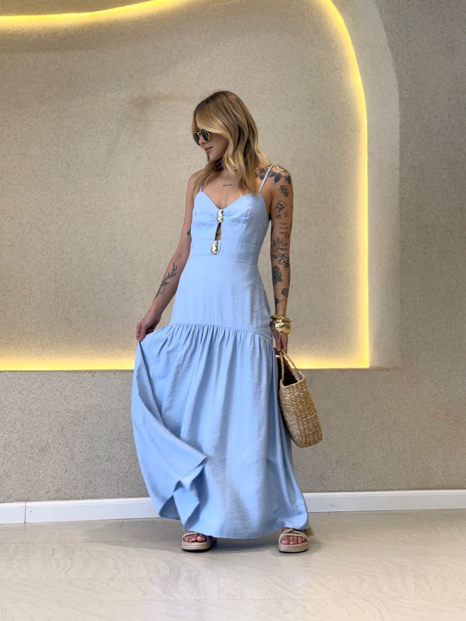 VESTIDO ANABELA ALÇA BABY BLUE