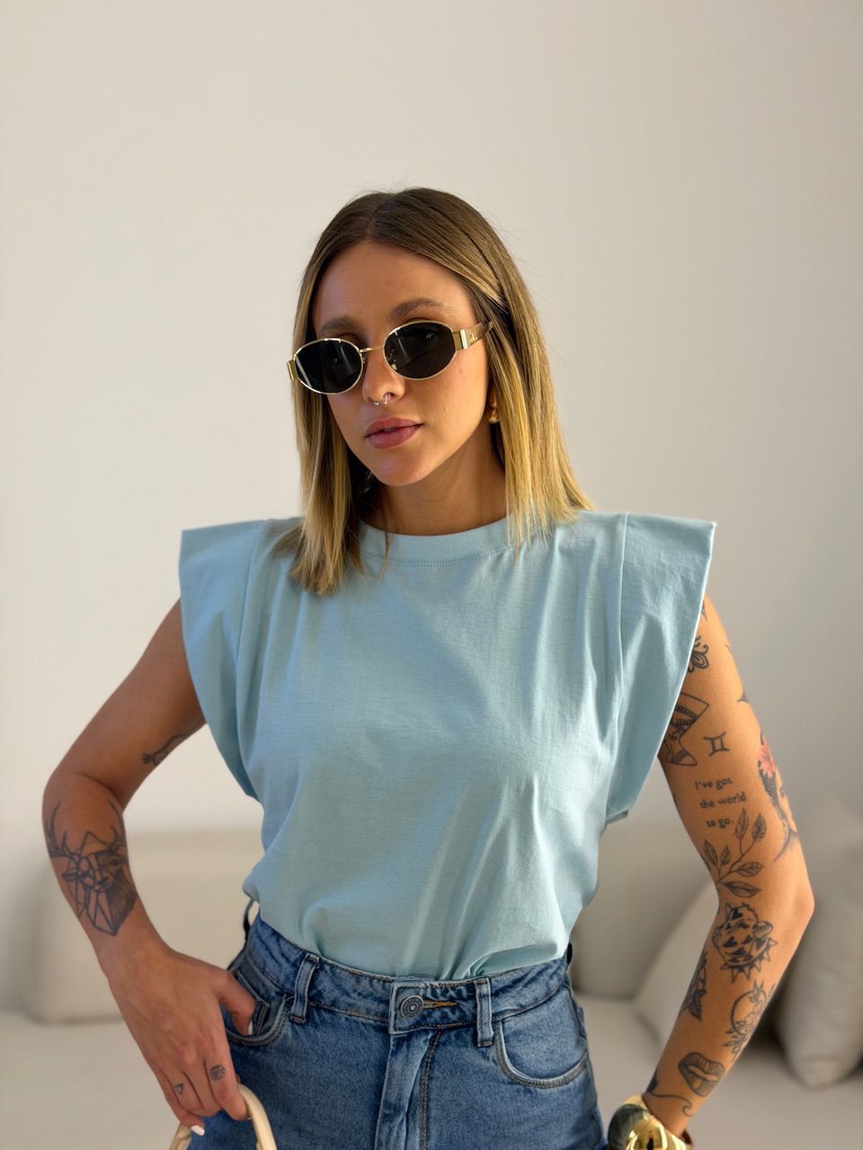 BLUSA MAITÊ CF MUSCLE azul